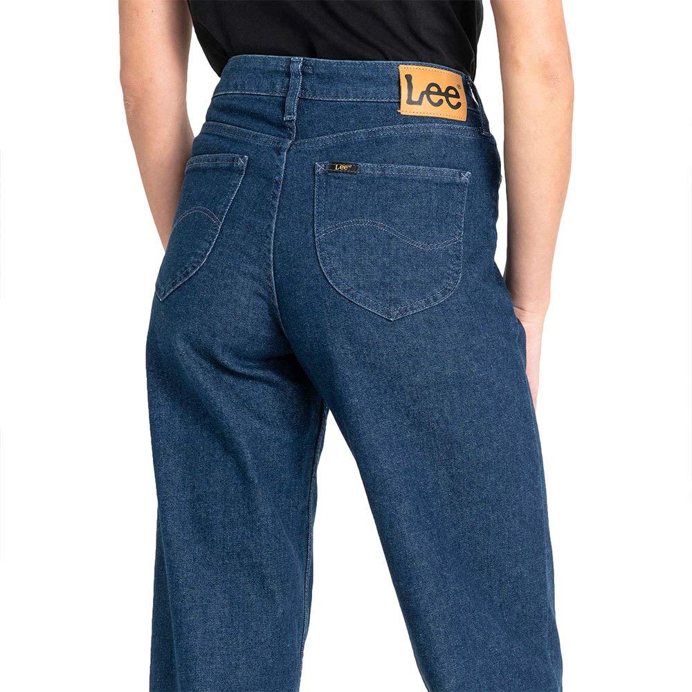 Lee Wide Leg Jean Droit Femme Bleu Foncé Large