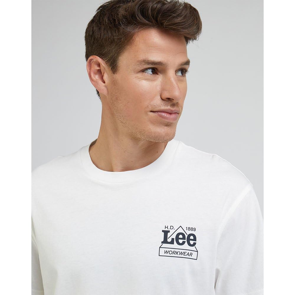 Lee WW Tee t-shirt homme XL écru coton