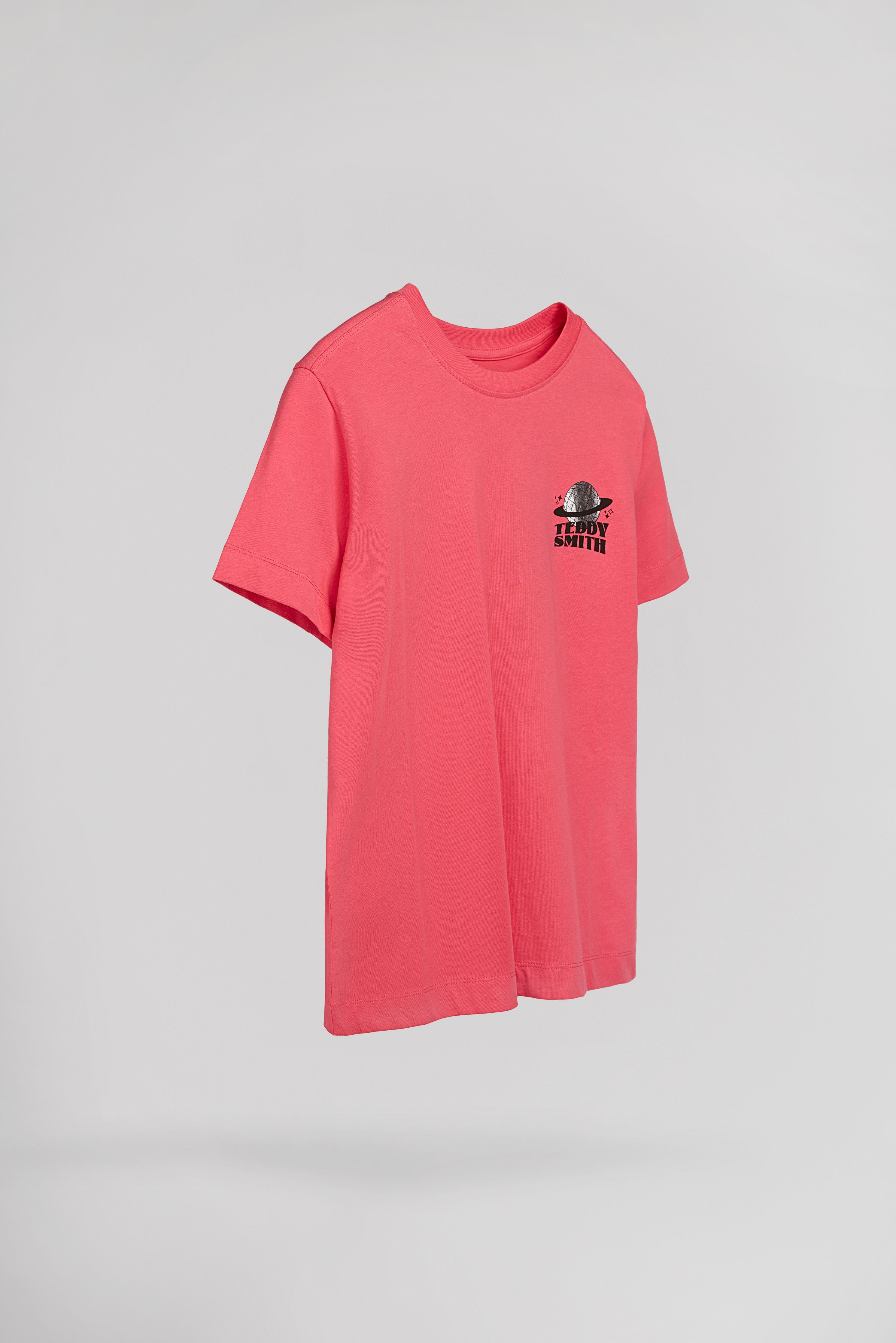 Teddy Smith T-Flow MC JR T-shirt fille punchy pink coton