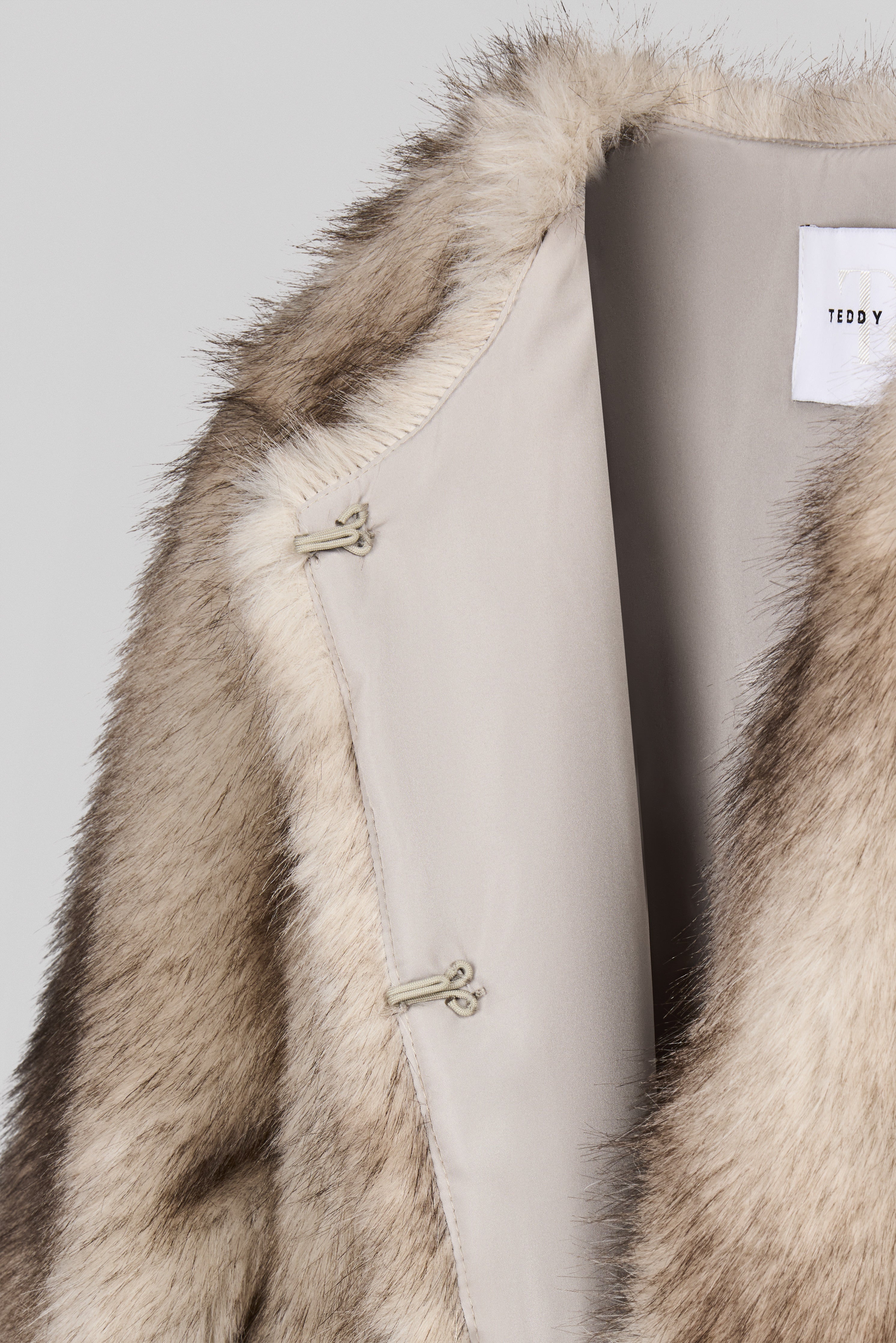 Teddy Smith M-Valou manteau fausse fourrure ivoire doublé