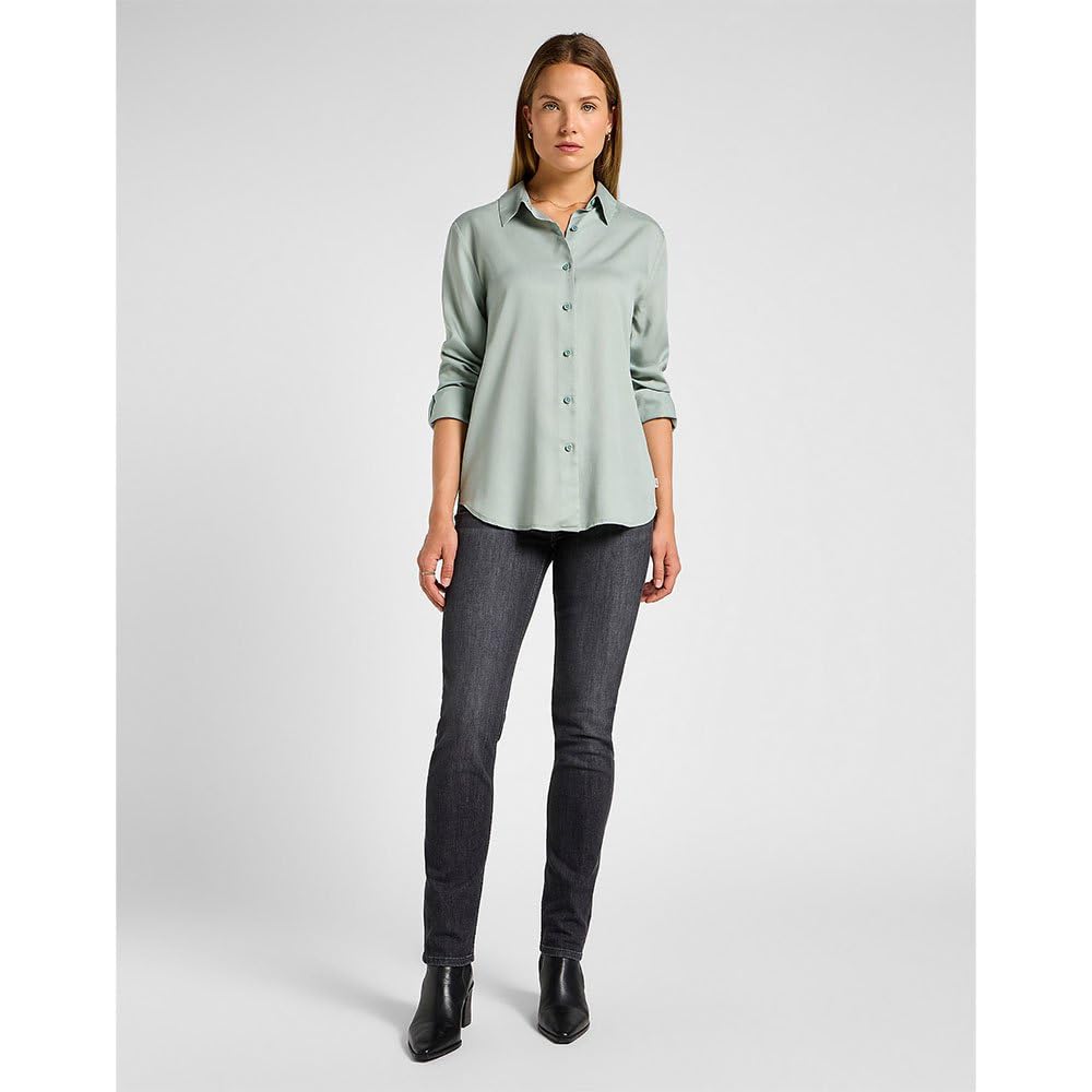 Lee Pocketless Shirt t-shirt femme vert Pond coton
