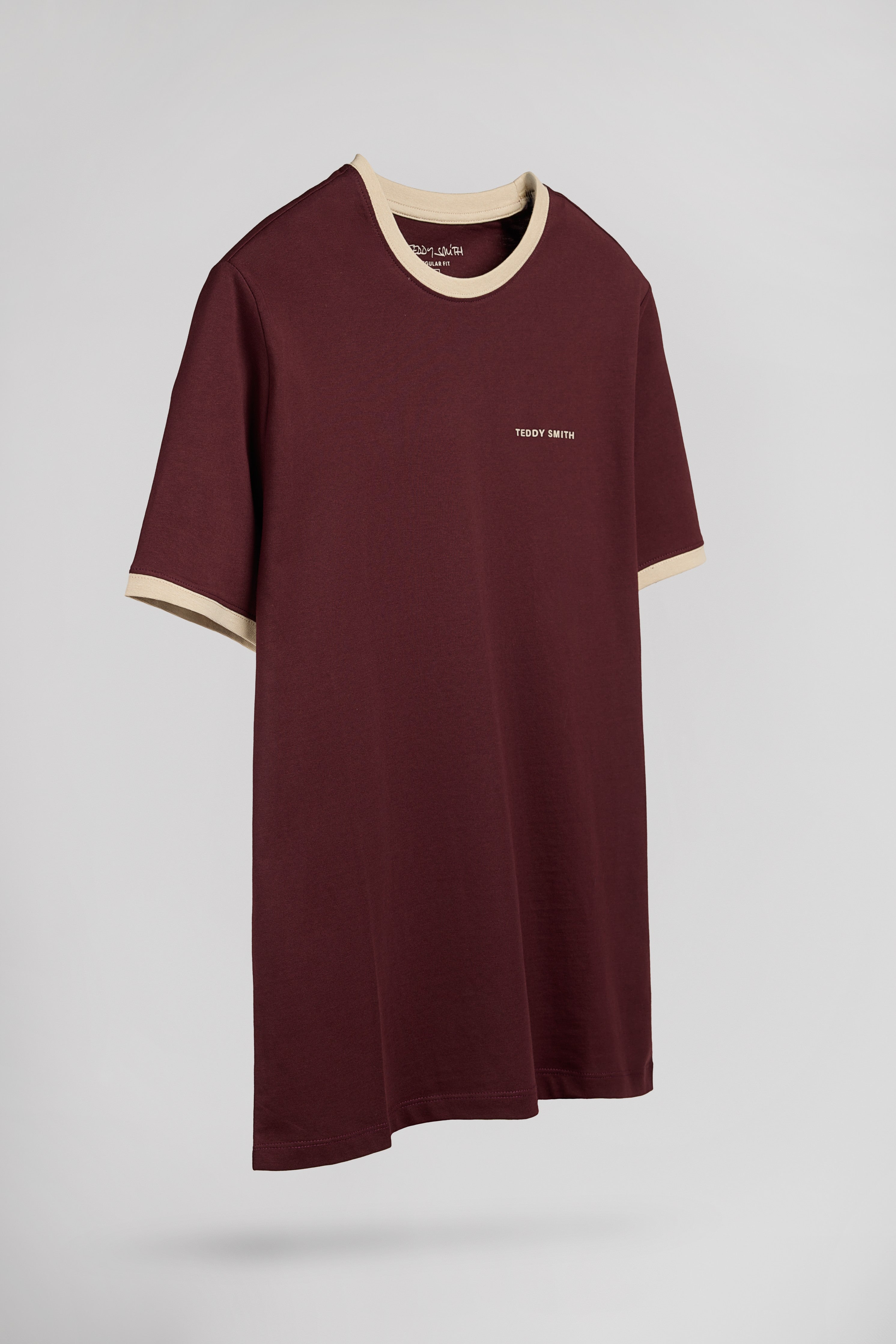Teddy Smith The Tee 2 R MC t-shirt bordeaux foncé coton