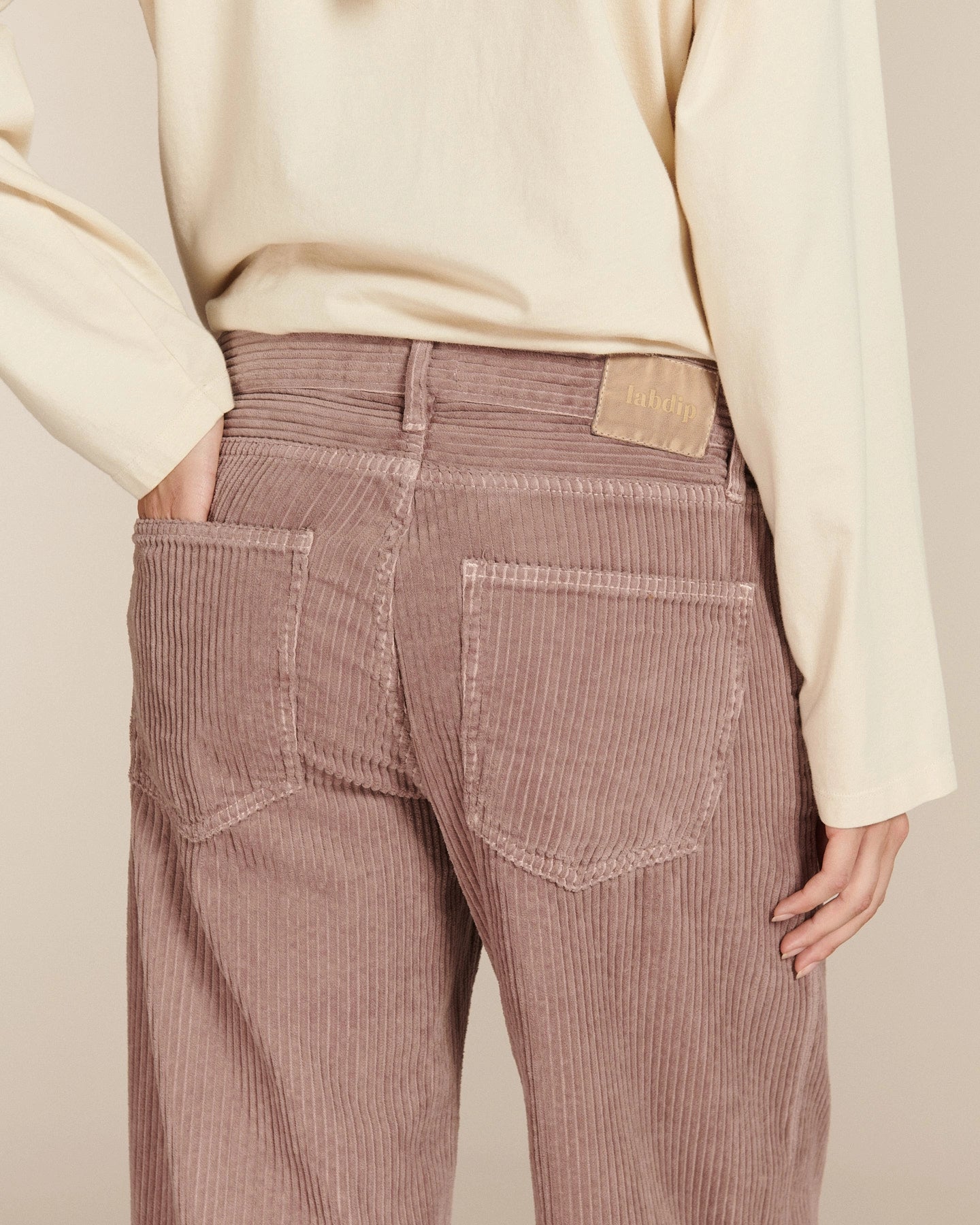 Labdip River Corduroy Dye pantalon velours wisteria coton