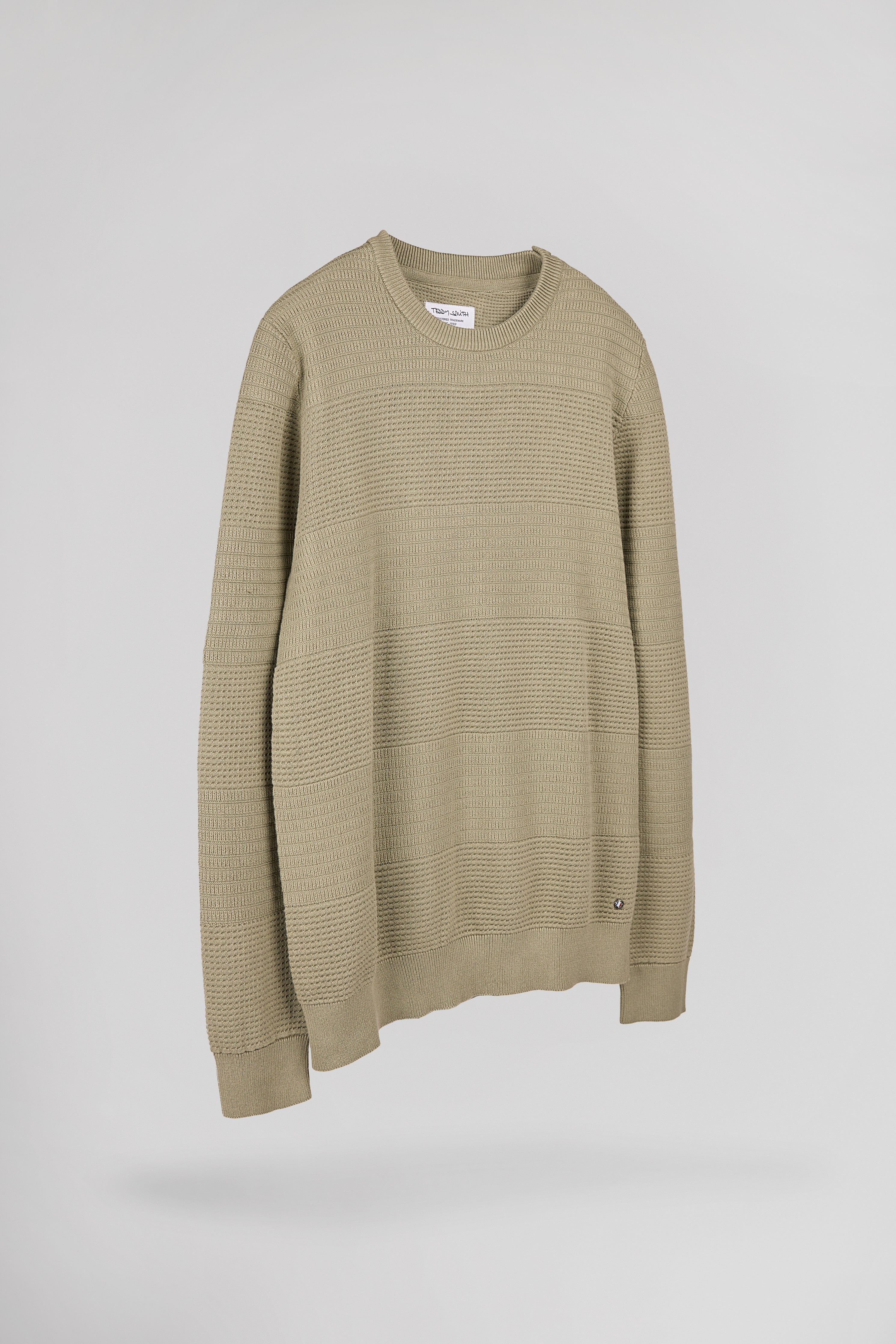 Teddy Smith P-Roni pull col rond bleach kaki
