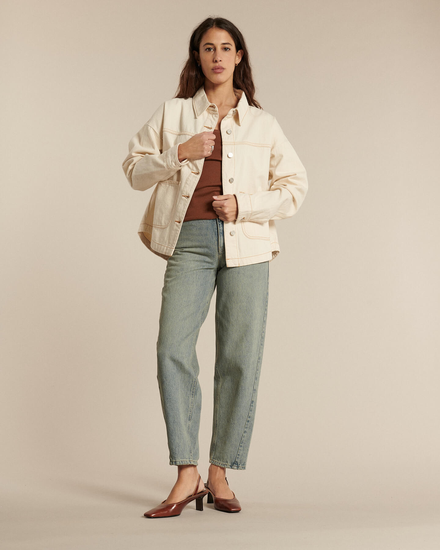 Labdip Betty Ecru WH 30 veste worker écru coton
