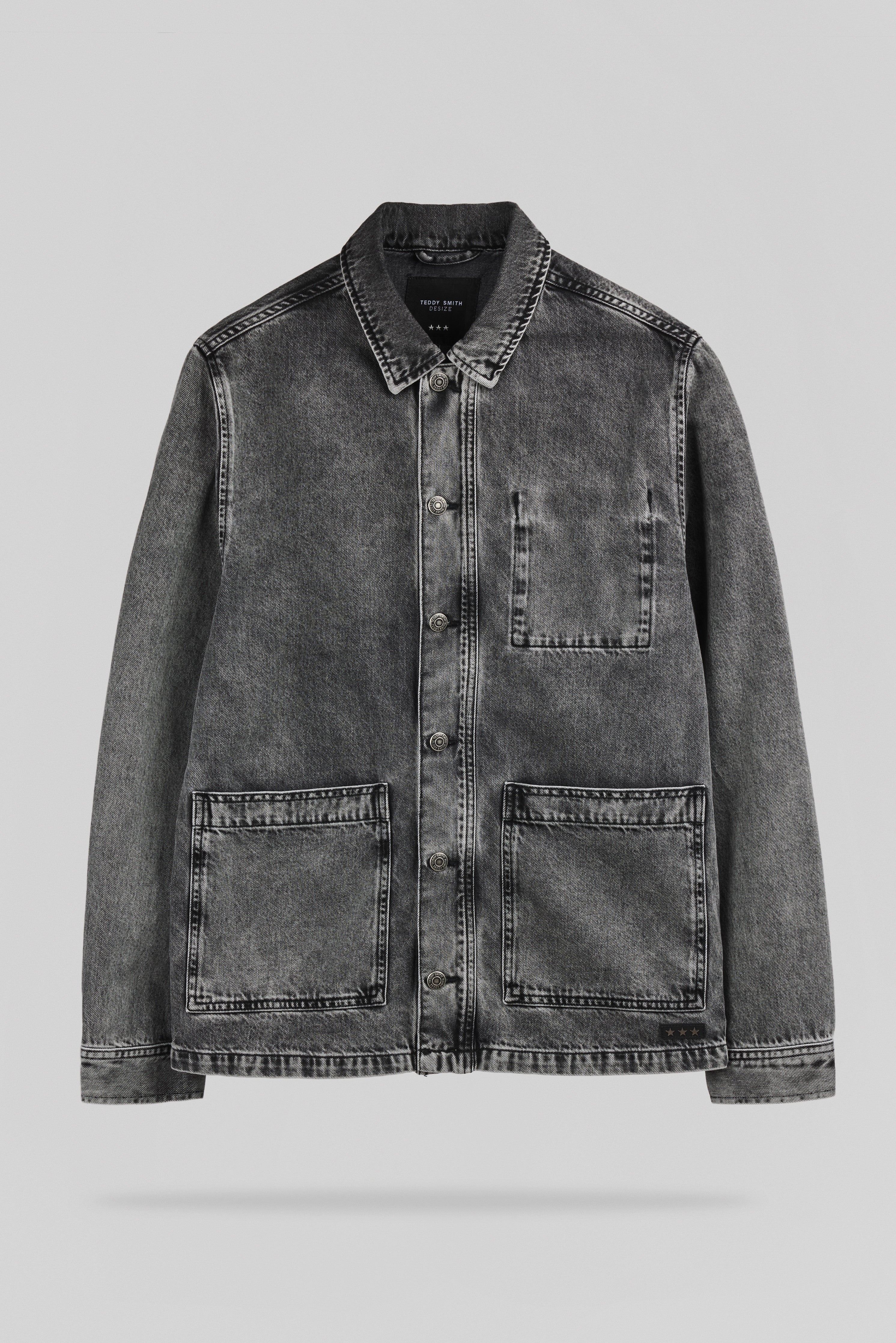 Teddy Smith V-Regent veste denim grise vintage