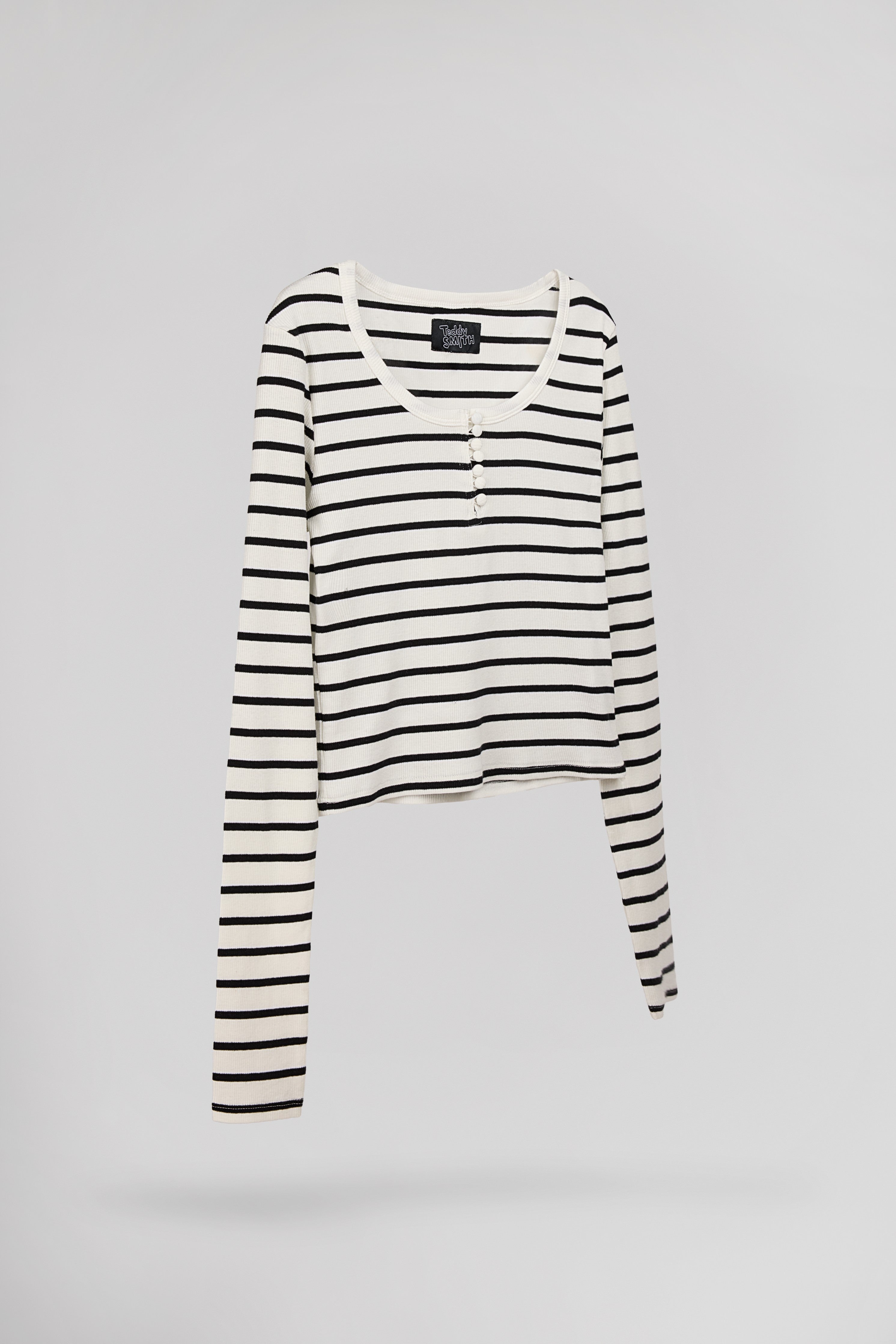 Teddy Smith T-Arya ML t-shirt femme white rayé