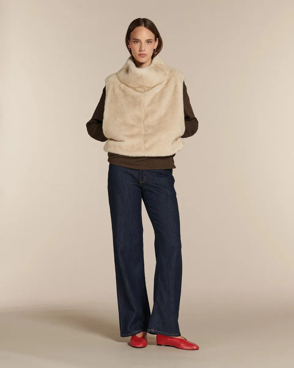 Labdip Beaumont Mink plastron fausse fourrure cortina chaud