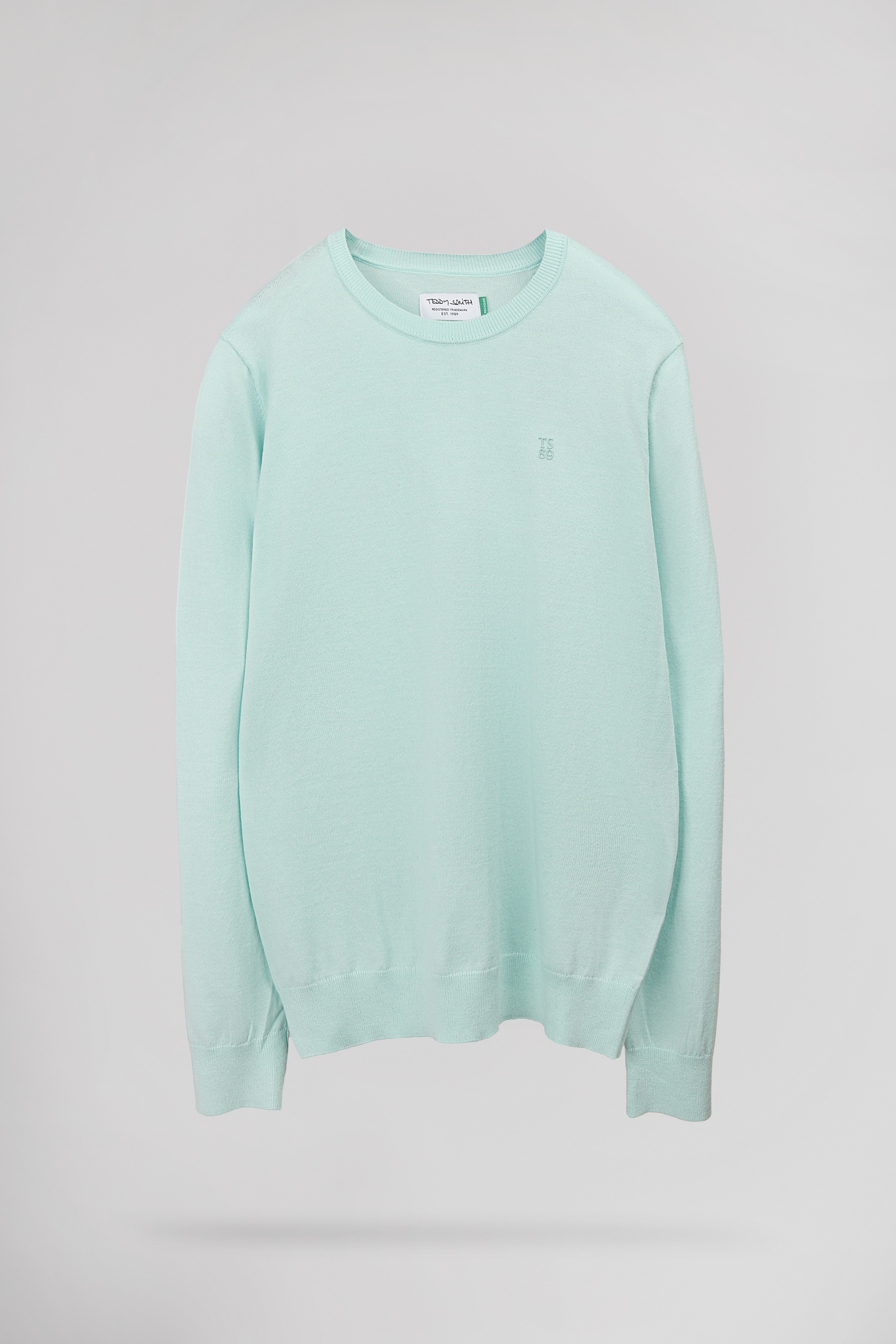 Teddy Smith P-Martino pull col rond menthol ajusté