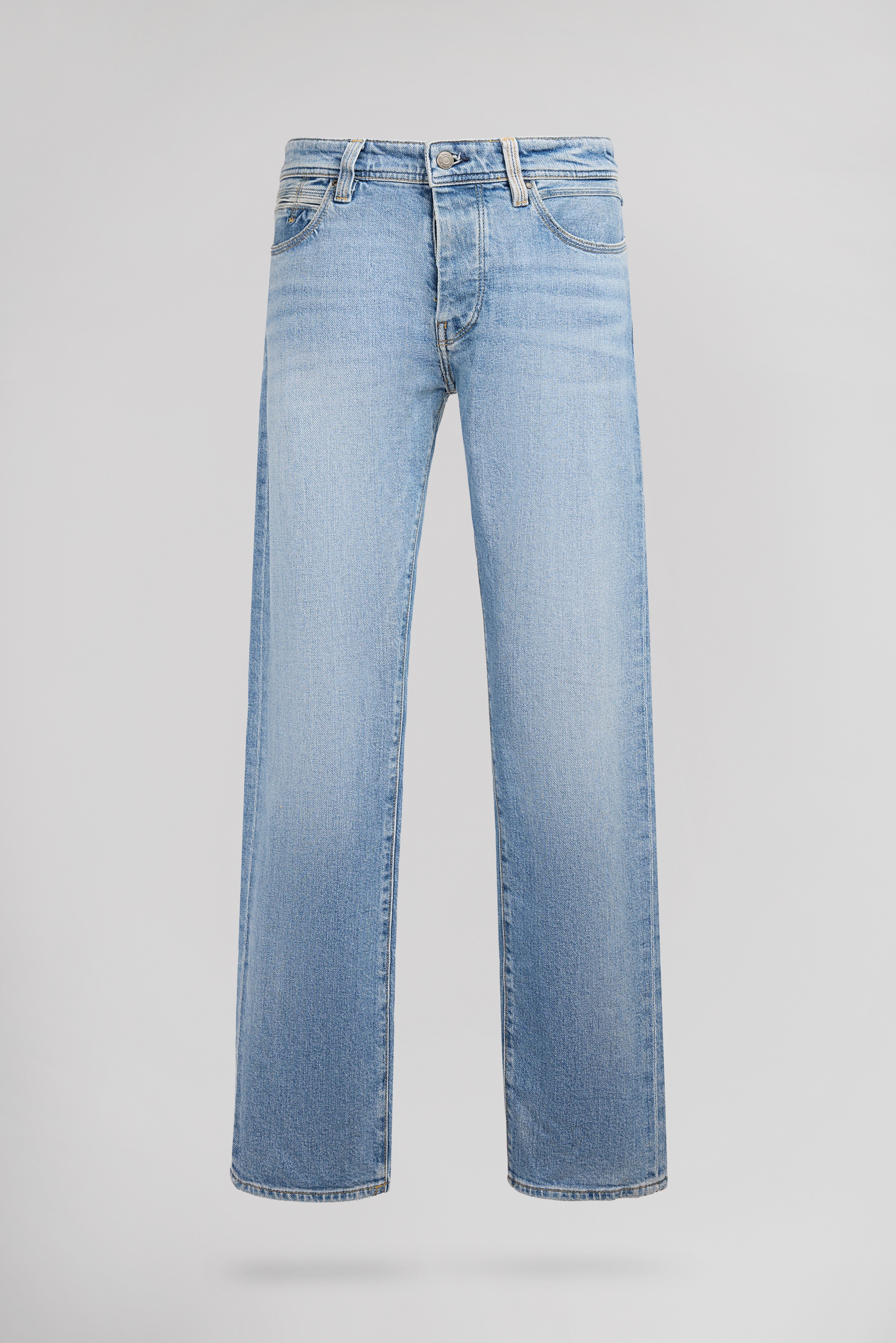 Teddy Smith Rope Reg L32 jean droit vintage indigo délavé