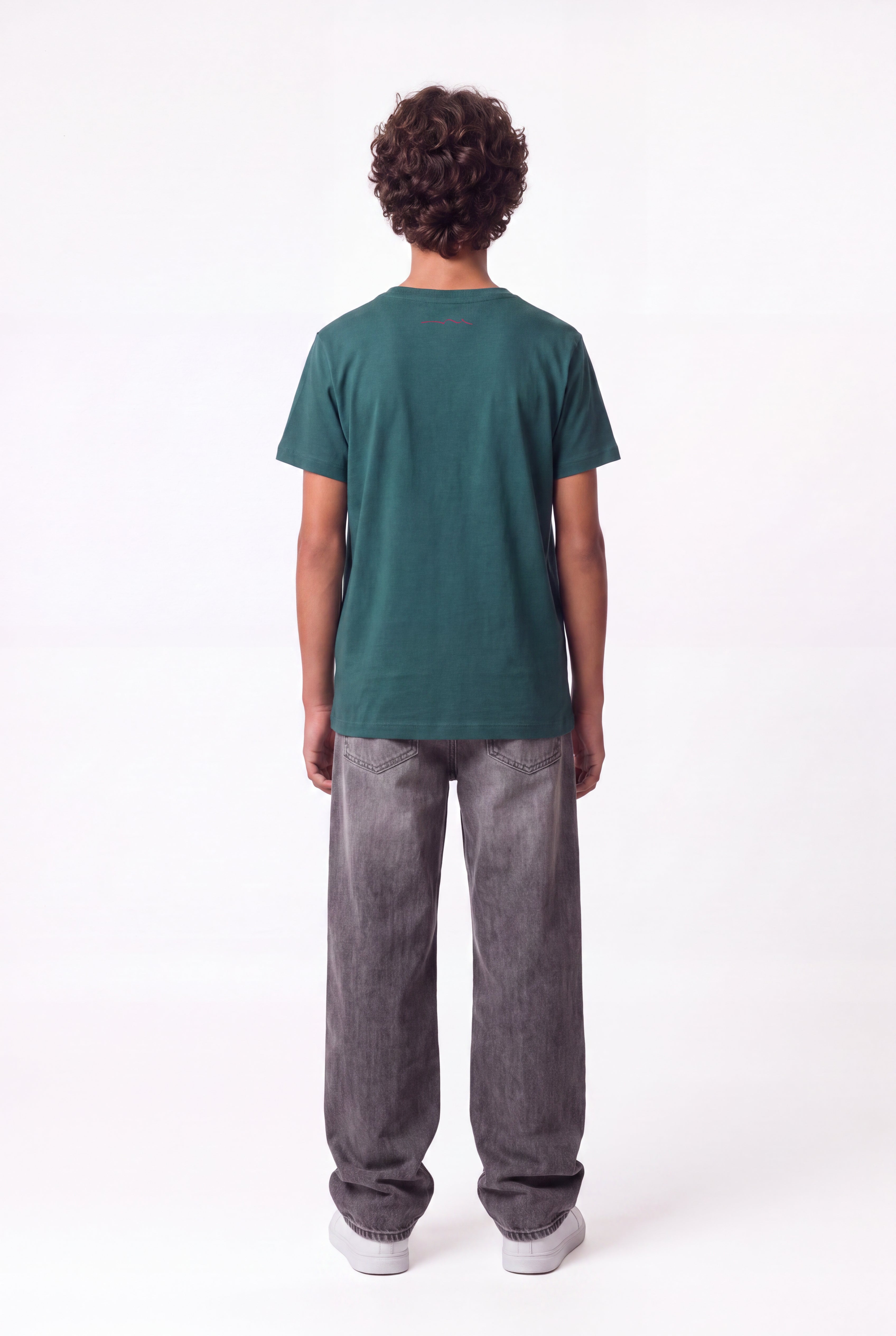 Teddy Smith T-COMPANY MC JR t-shirt garçon vert pin ajusté