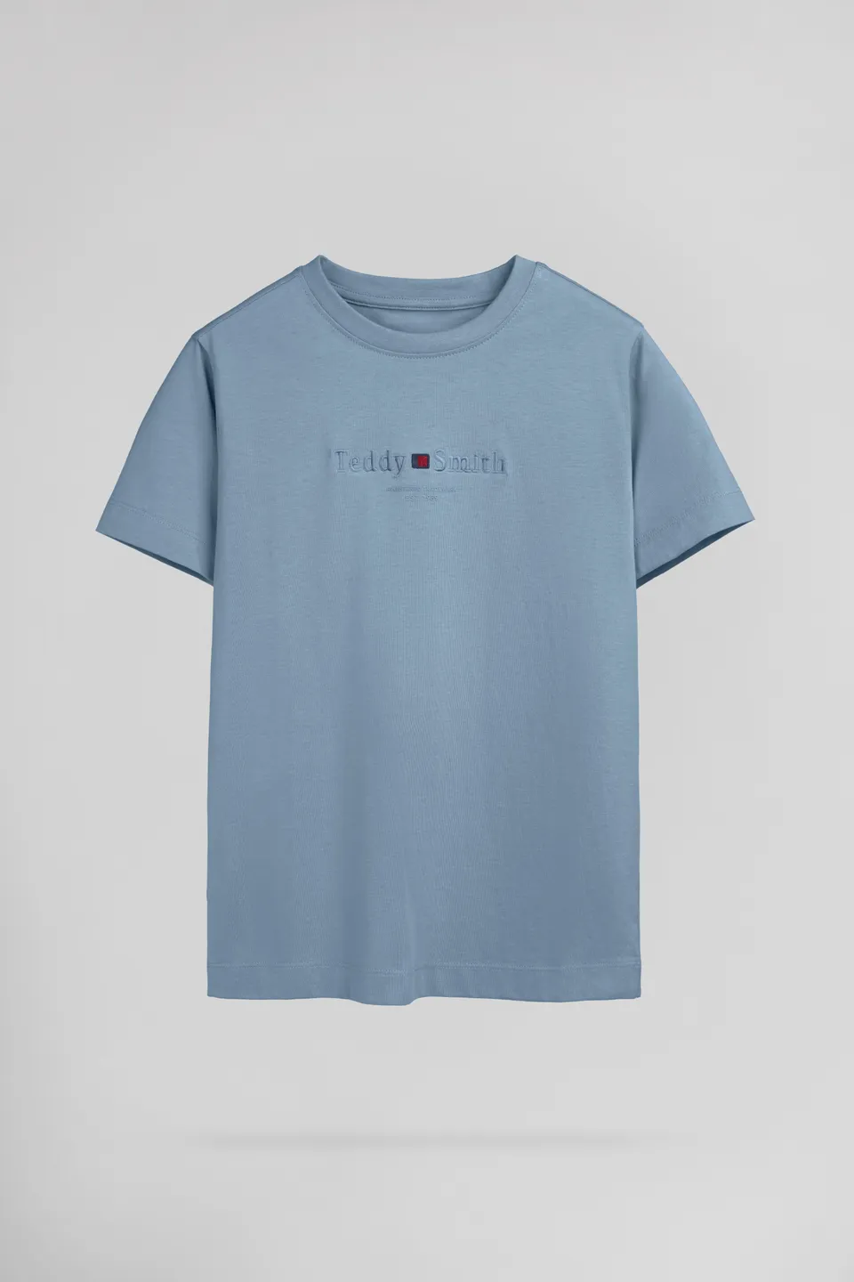 Teddy Smith T-Jim MC Jr t-shirt garcon bleu mineral