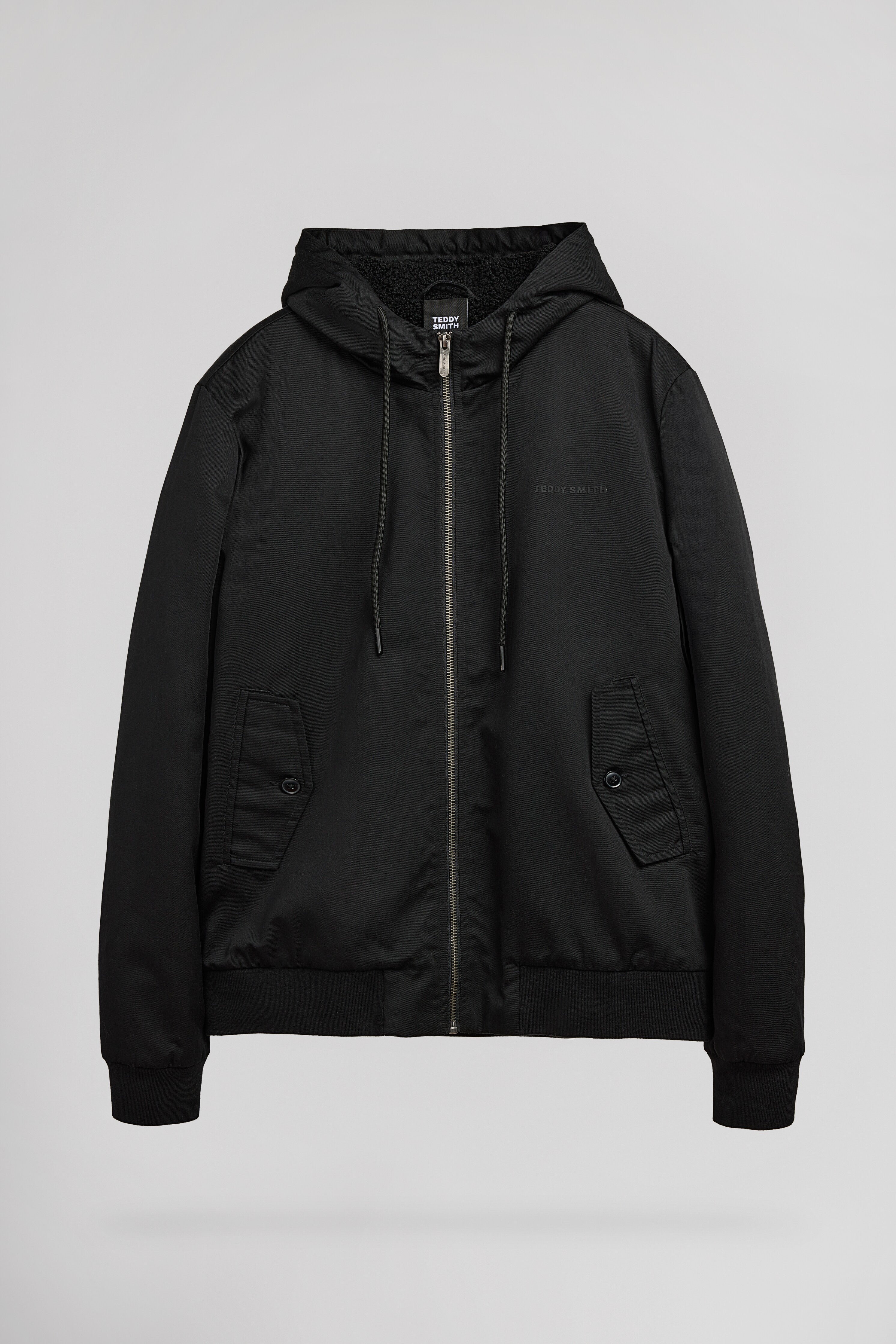 Teddy Smith B-Sanson blouson capuche noir sherpa