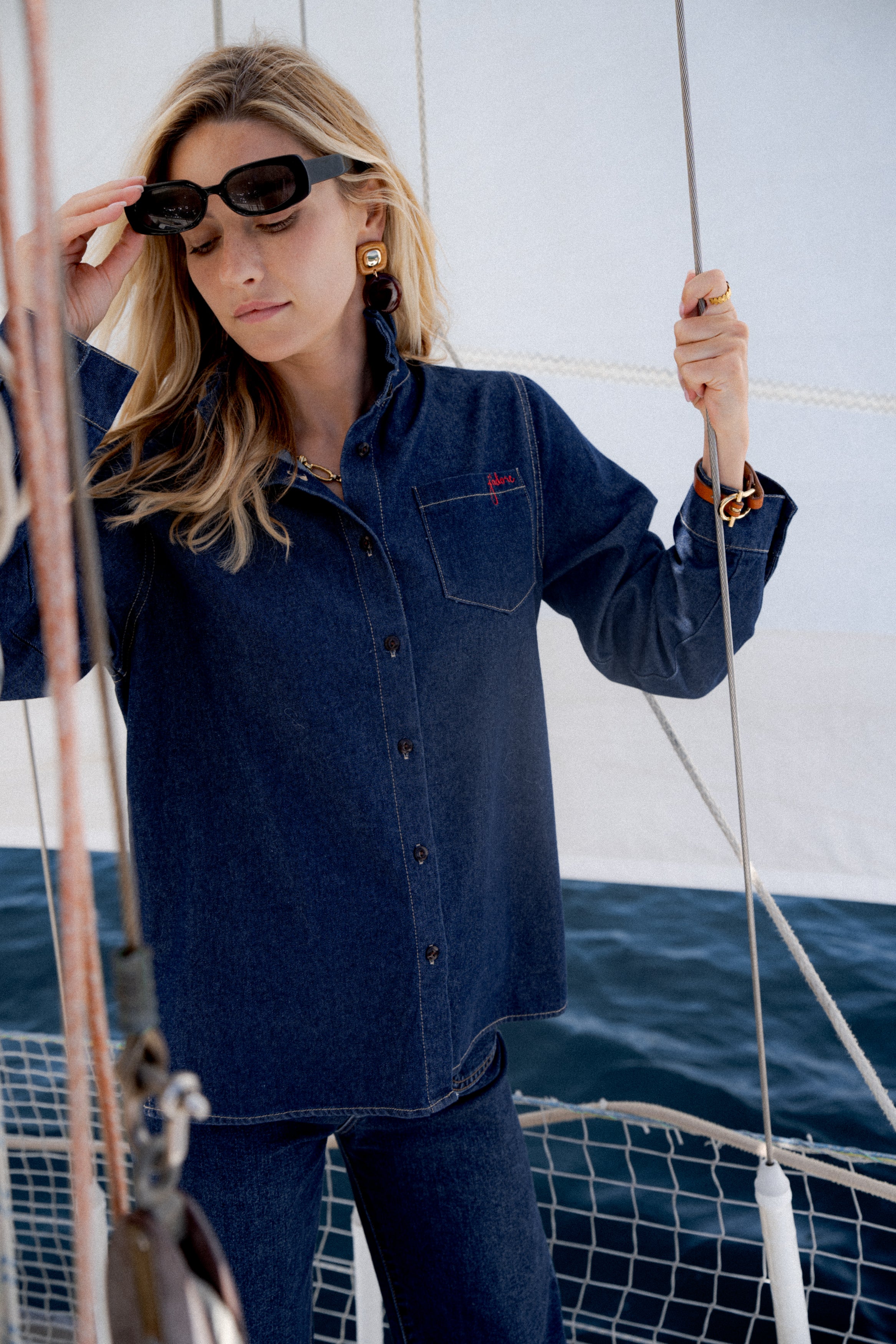 Maison Onado Paloma chemise denim brut coton