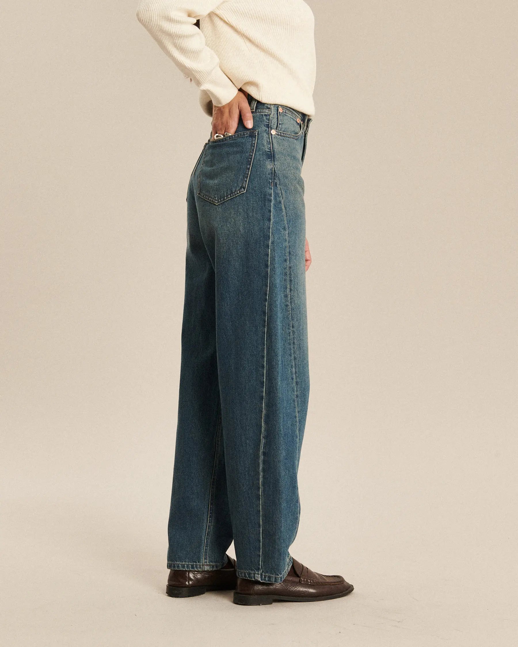 Labdip Osaka Shadow Indigo GB 50 jean barrel taille haute