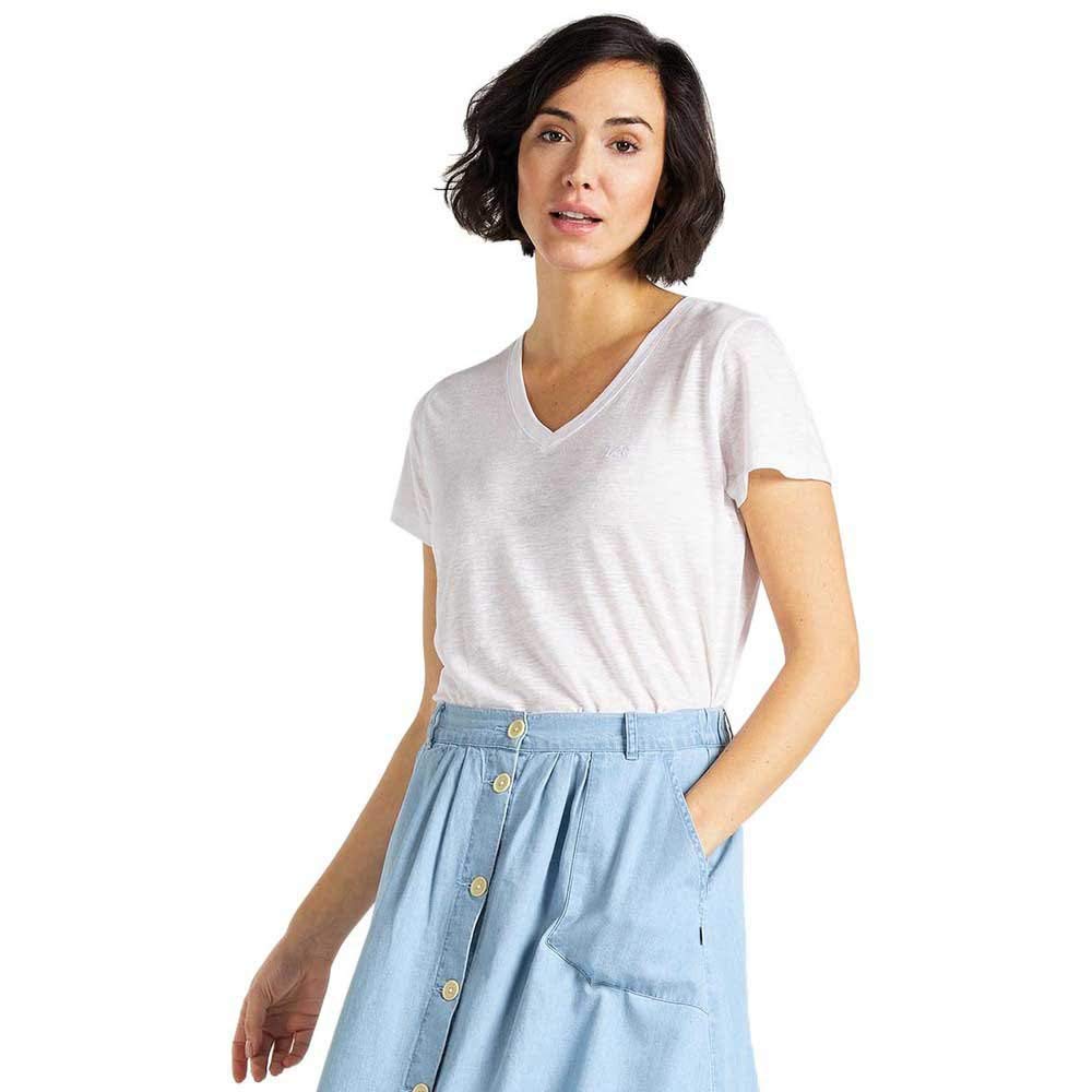 Lee Col V t-shirt femme rose coupe décontractée