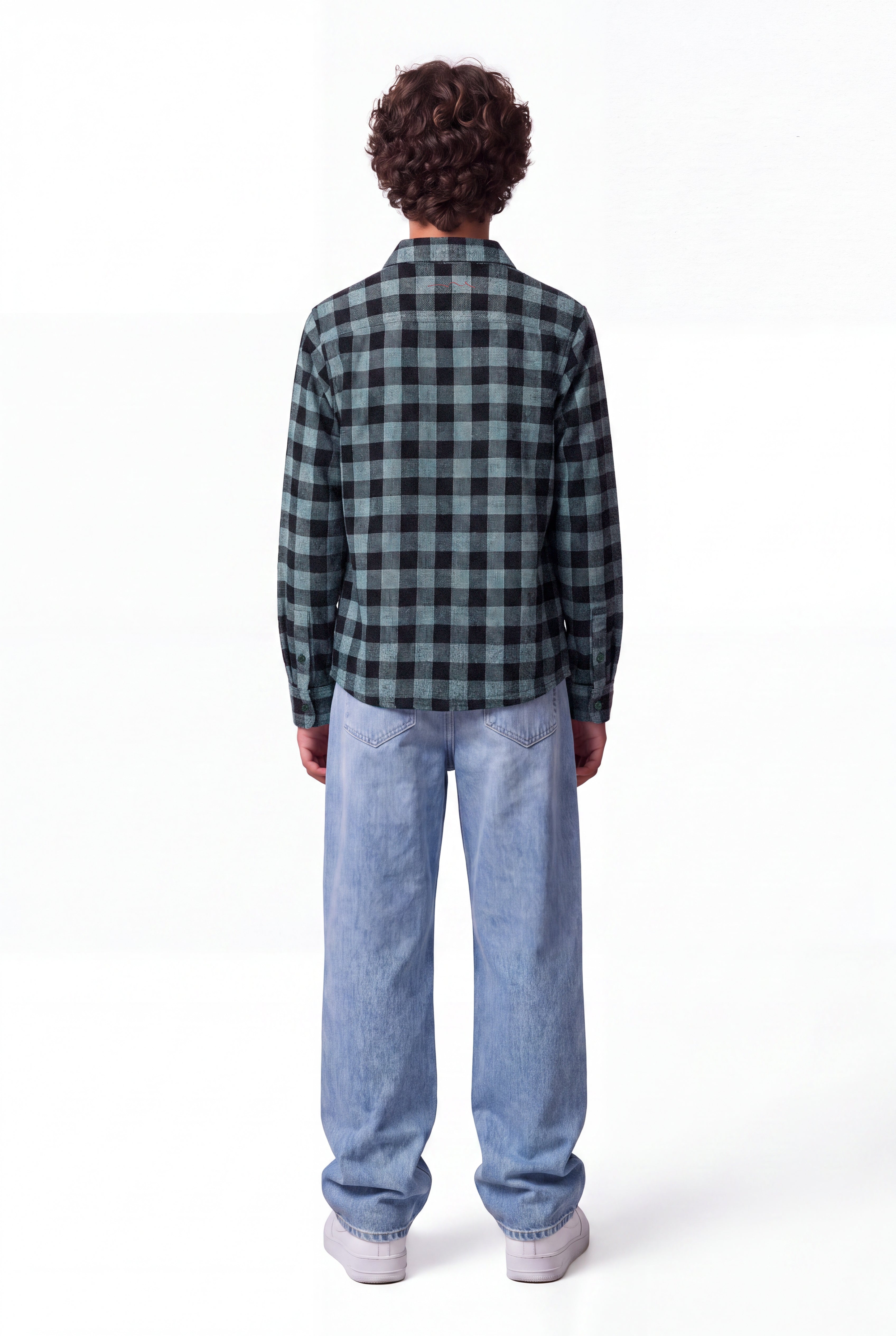 Teddy Smith C-Thya chemise garçon vert à carreaux