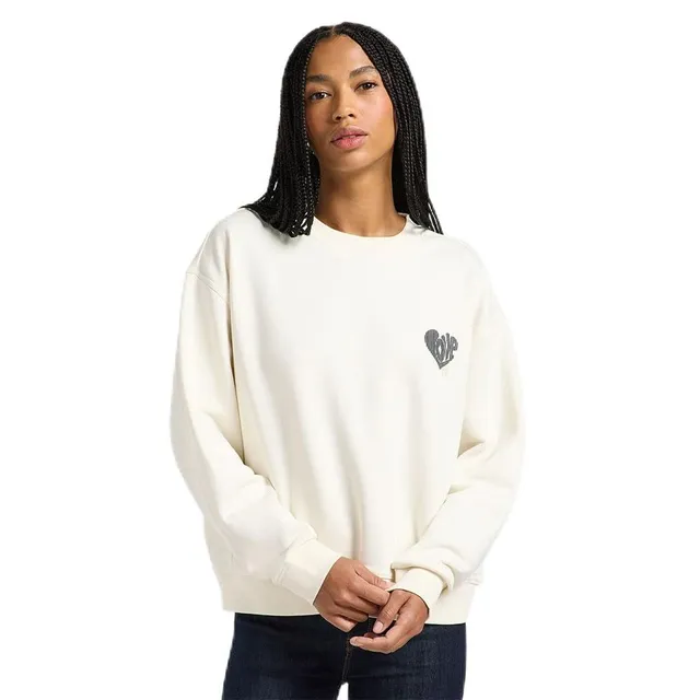 Lee Relaxed Graphic Crew sweat femme L écru