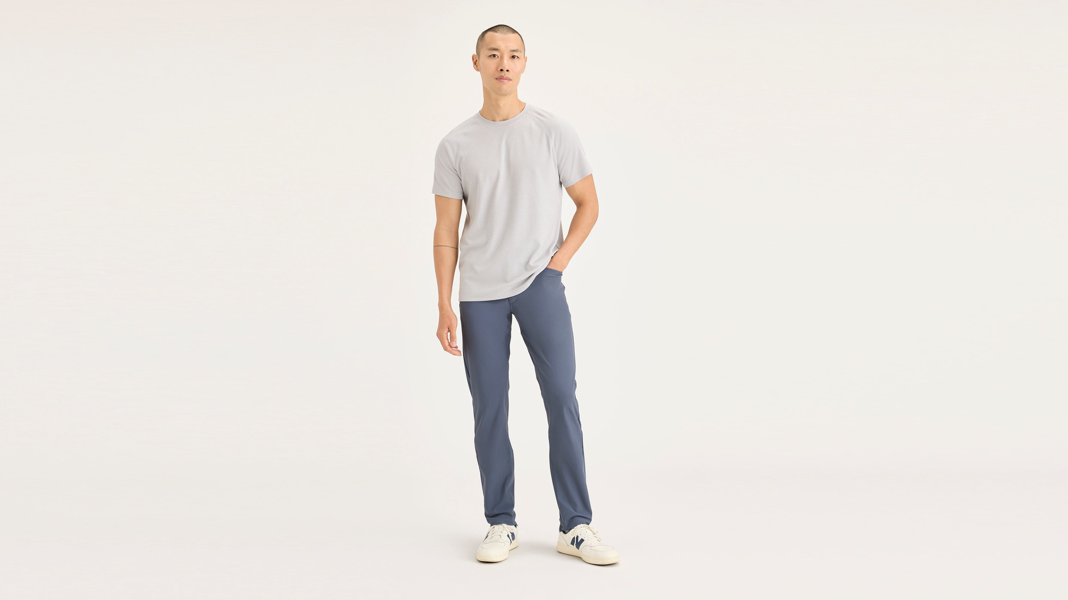 Dockers Go Airweave 5-Pocket chino homme Bleu slim