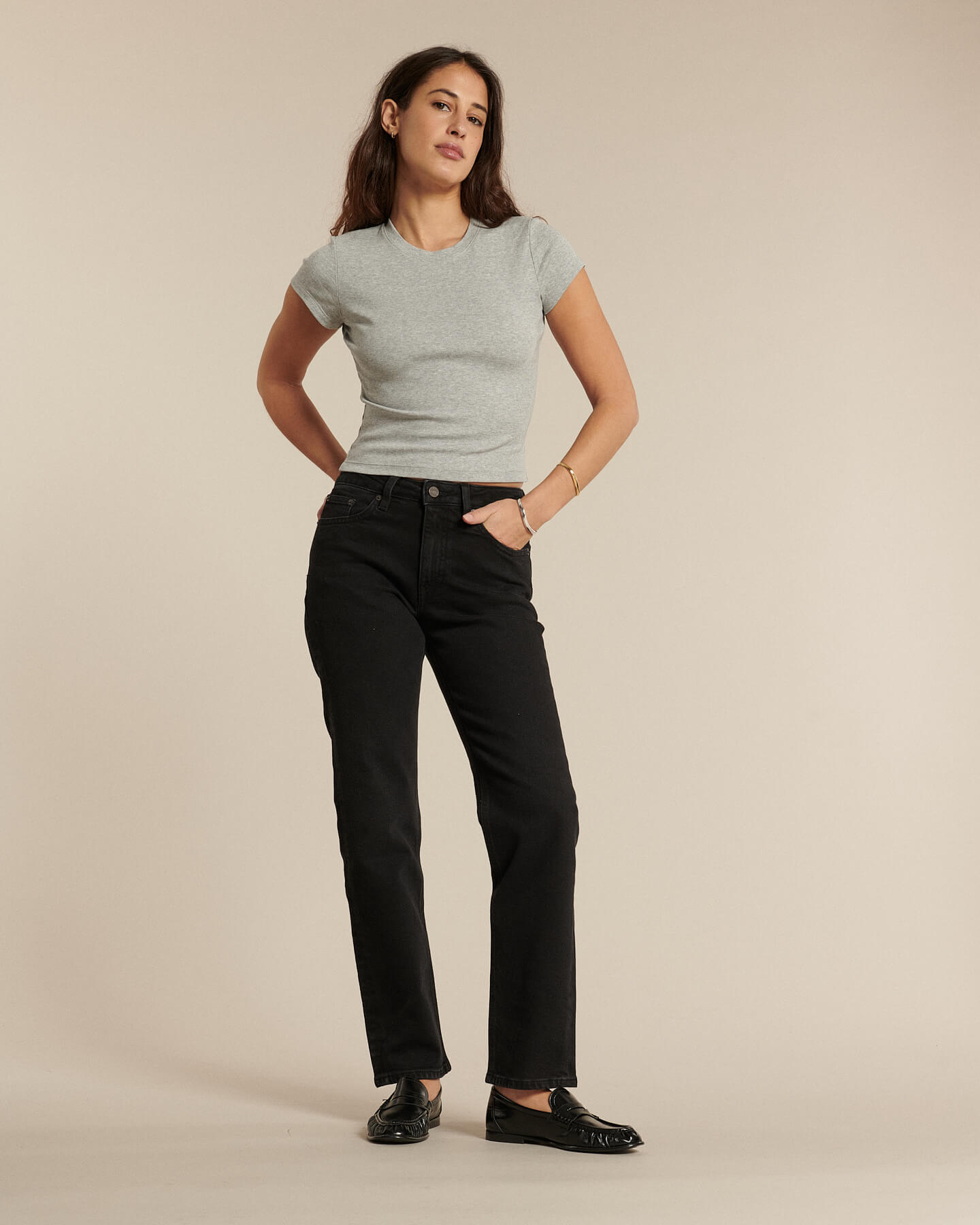 Labdip Pixie Denim Charcoal Black BL 80 jean droit délavé