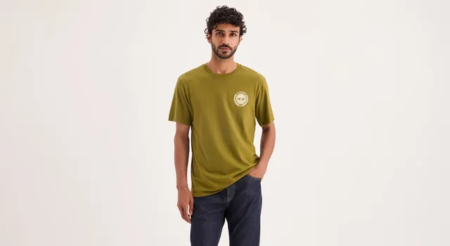Dockers Graphic Tee t-shirt vert coton coupe slim homme