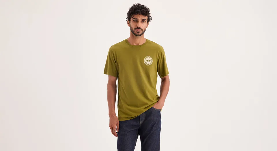 Dockers Graphic Tee t-shirt vert coton coupe slim homme