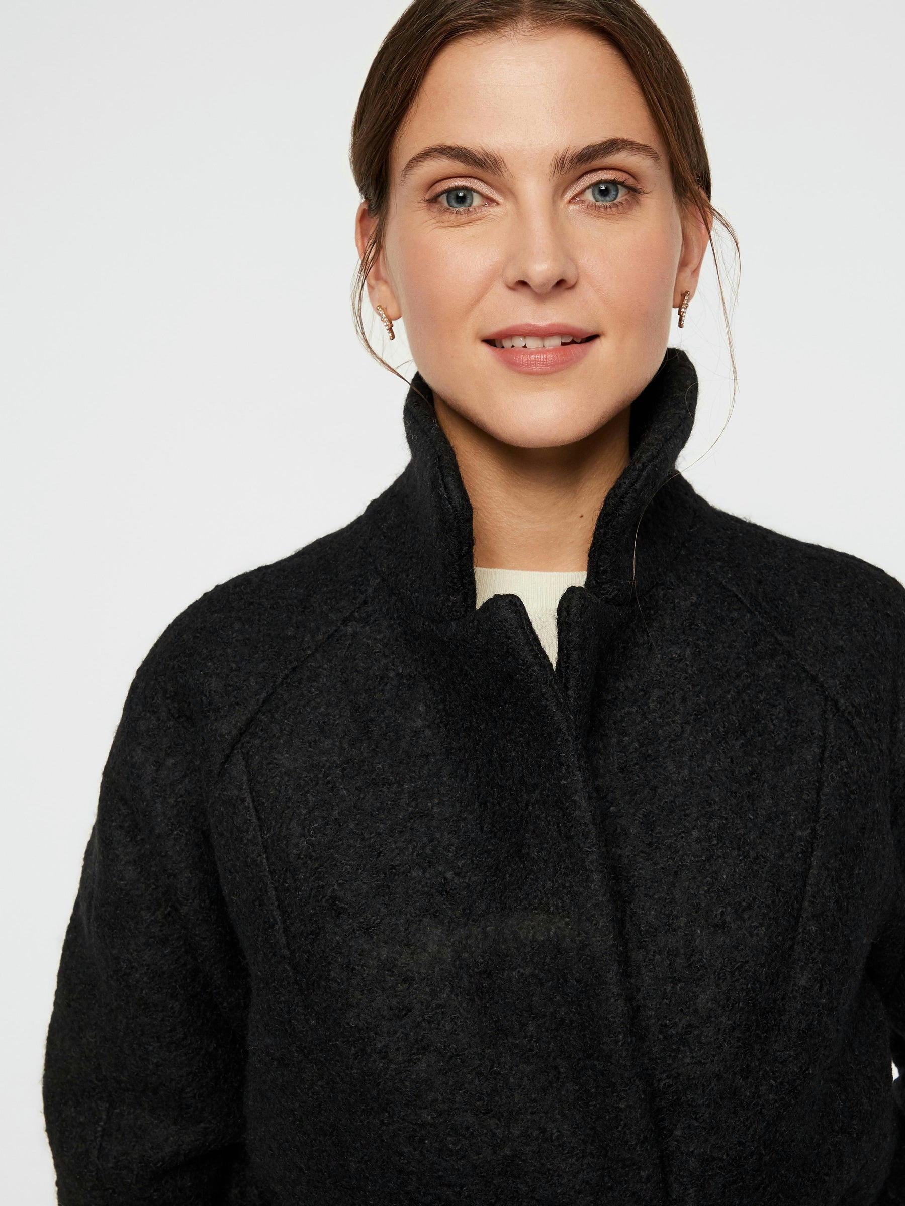 Noisy May manteau long laine ceinture coupe ample