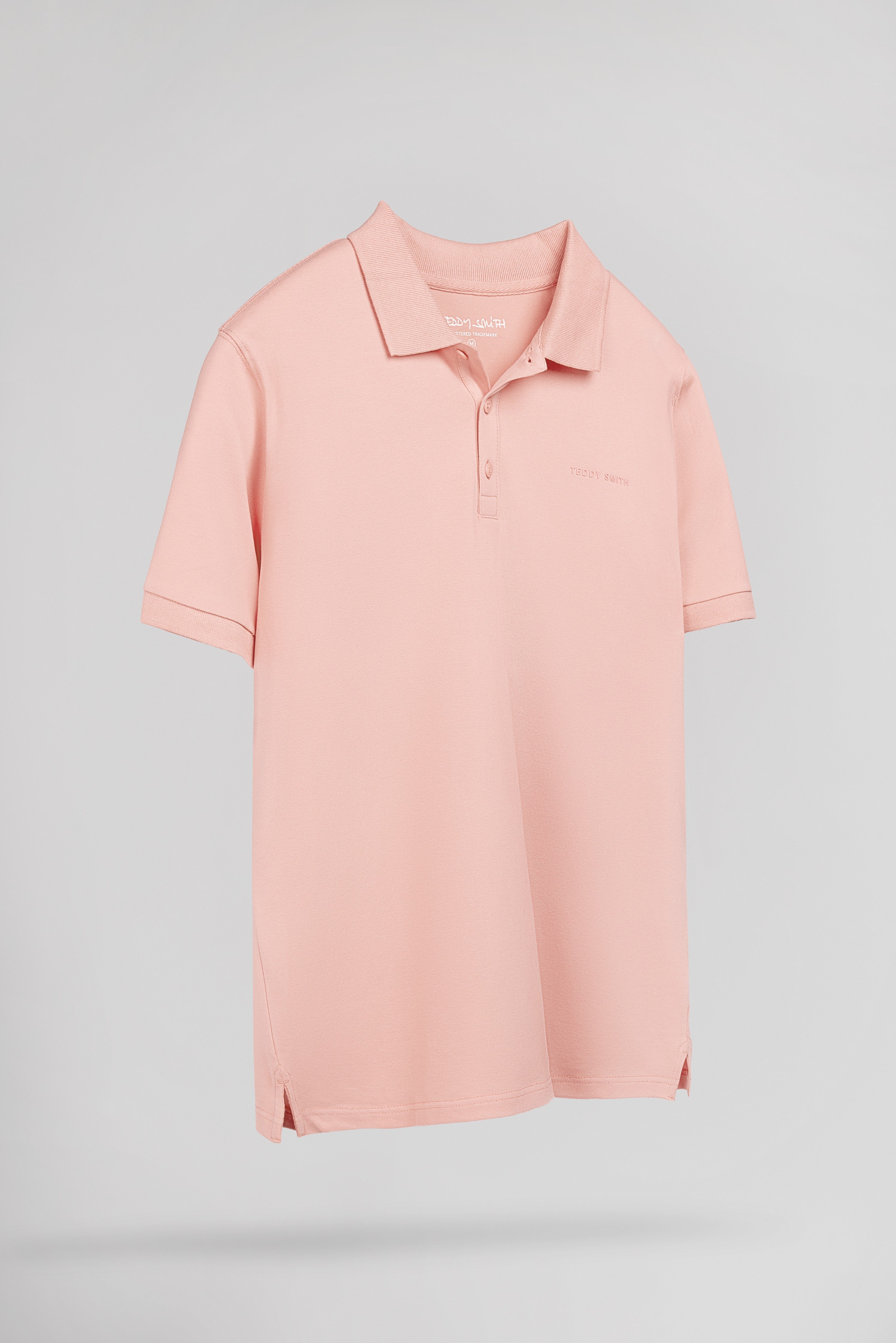 Teddy Smith P-Alban MC polo rose pastel piqué