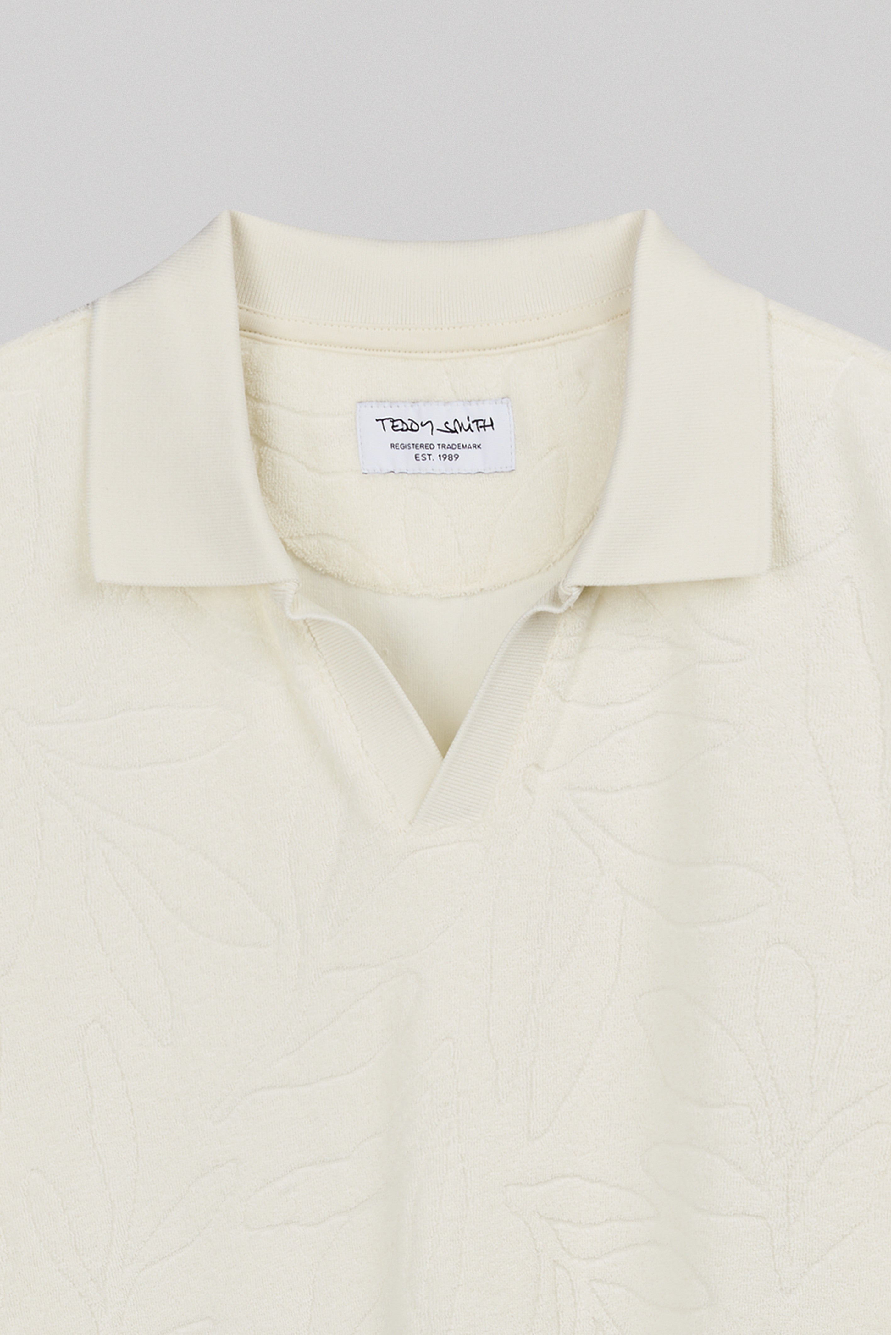 Teddy Smith P-Boban MC polo éponge blanc cassé homme