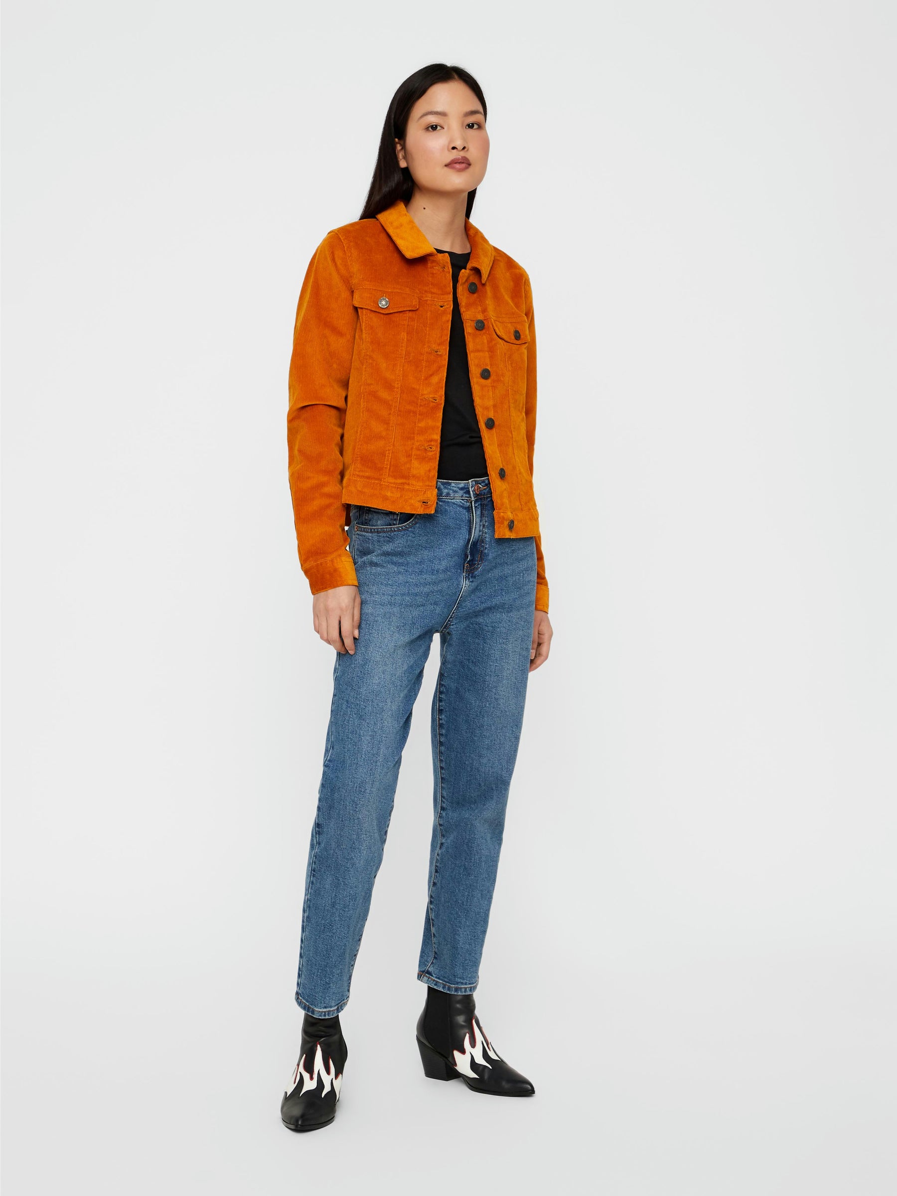 Noisy May veste velours côtelé slim poches poitrine