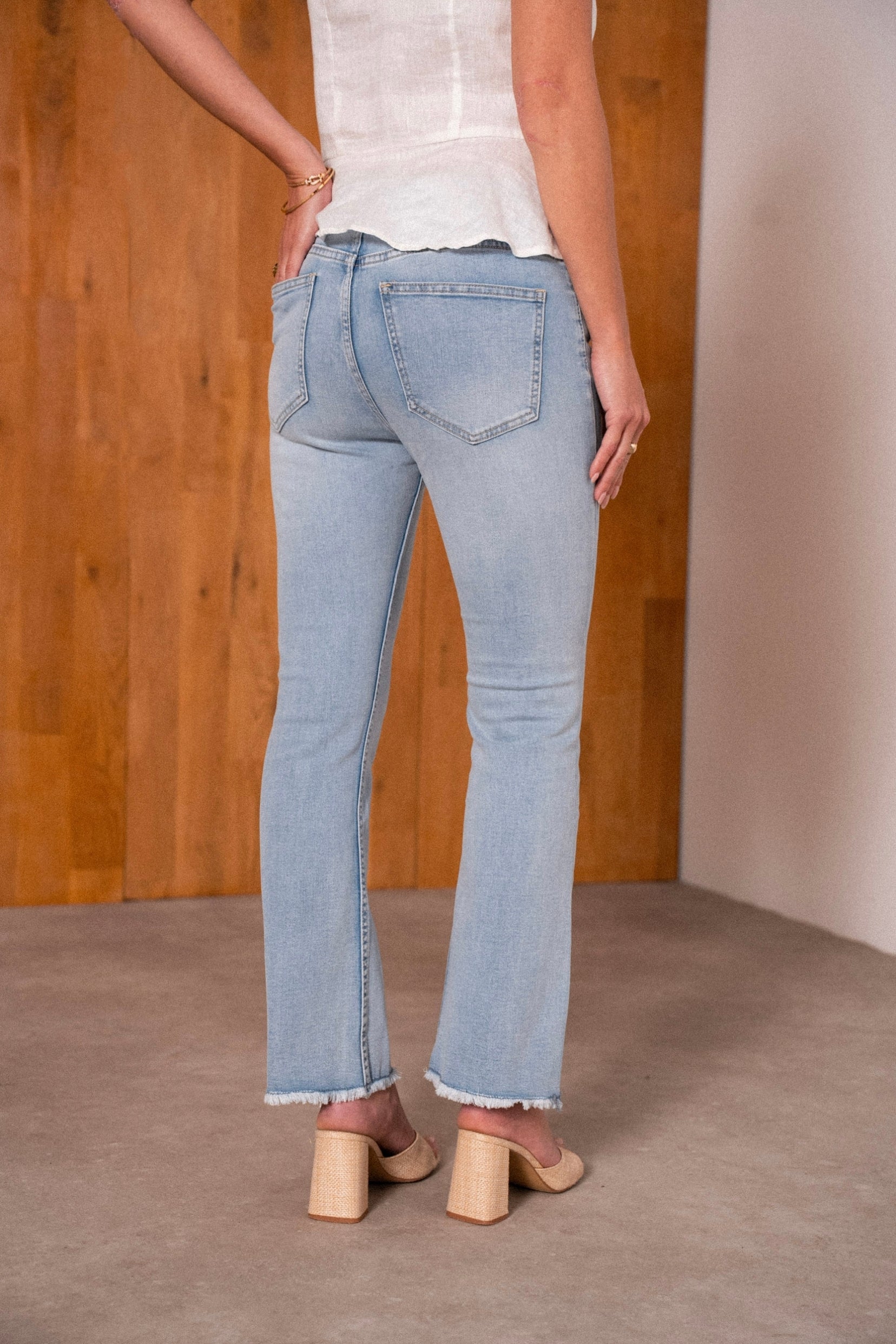 Maison Onado Ymaëlle jean bootcut bleu clair