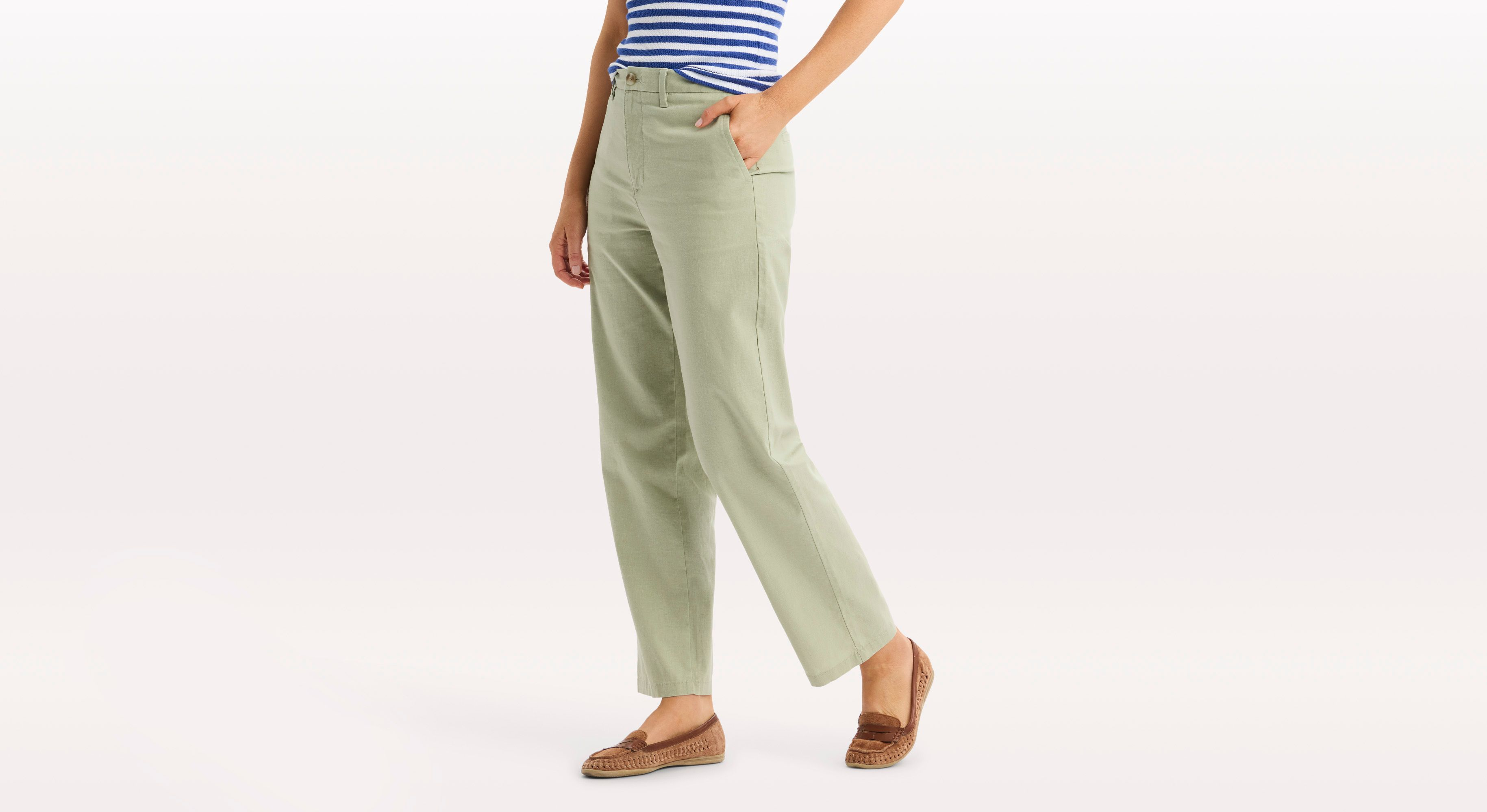 Dockers Blake High Straight chino vert taille haute coupe droite