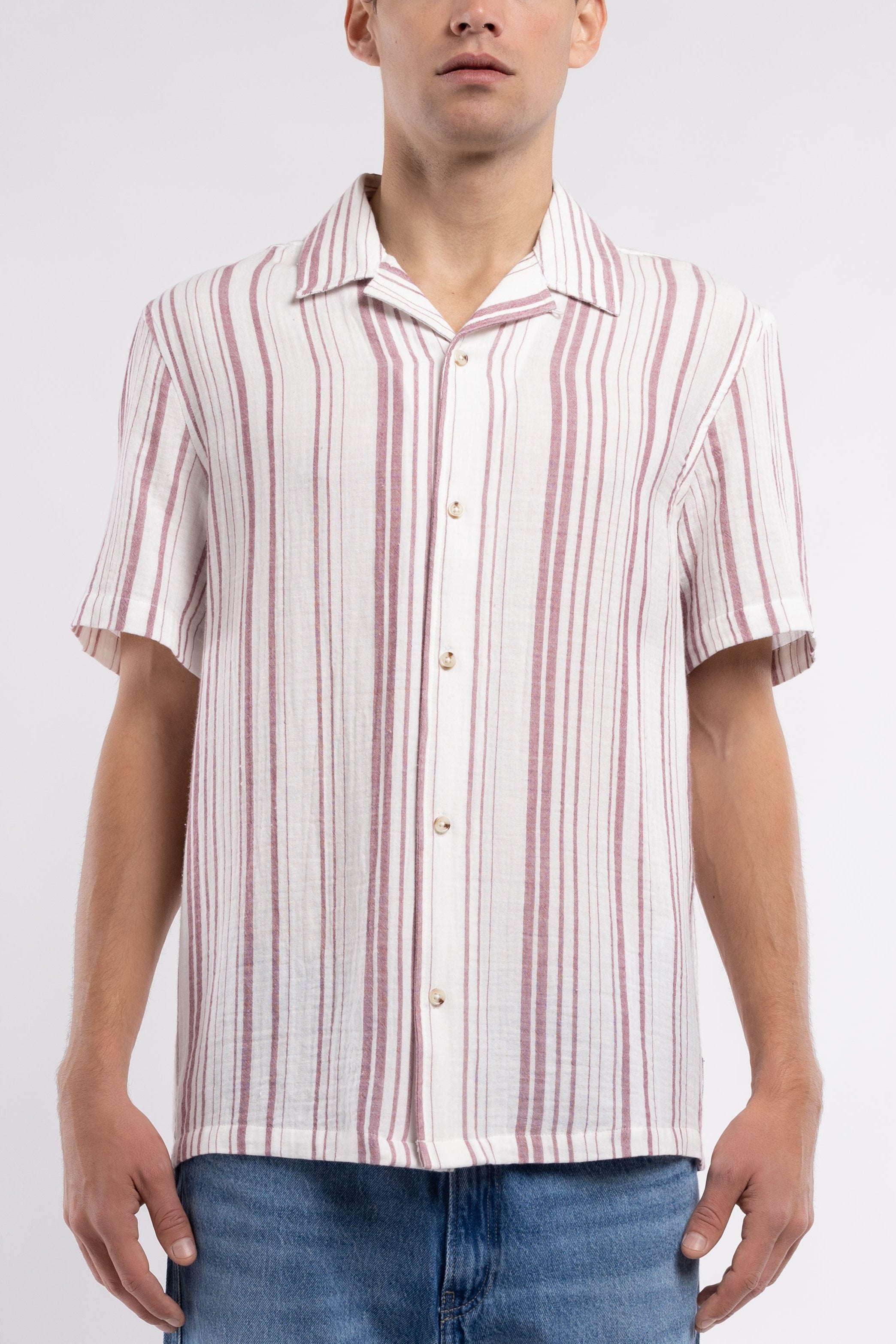 Teddy Smith C-Celestio MC chemise rouge col cubain
