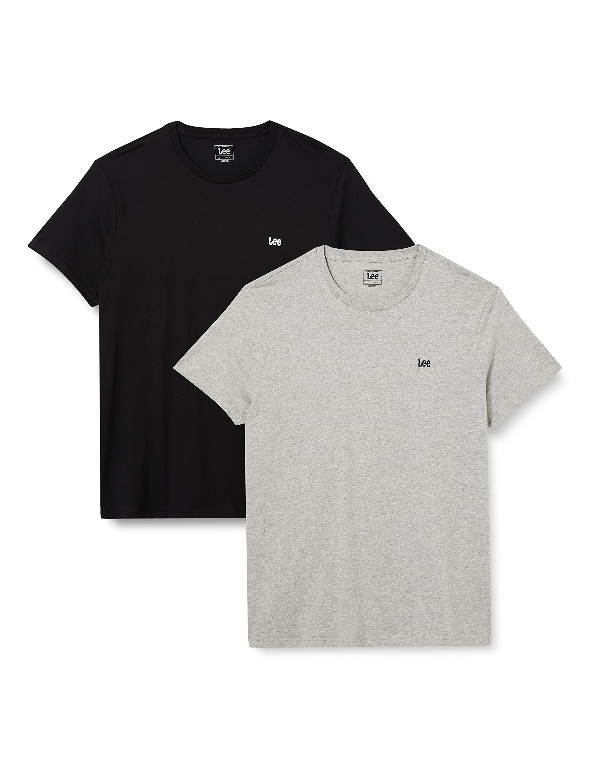 Lee Twin Pack Crew tee shirt noir blanc lot de 2