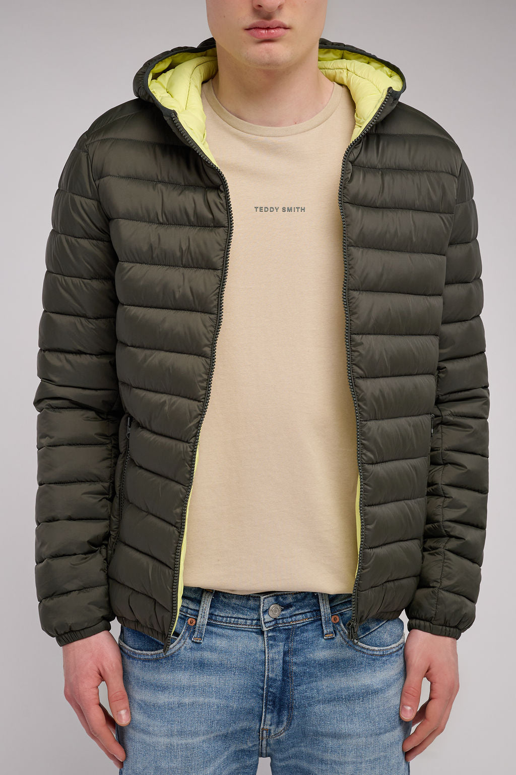 Teddy Smith Blighter doudoune capuche deep kaki homme