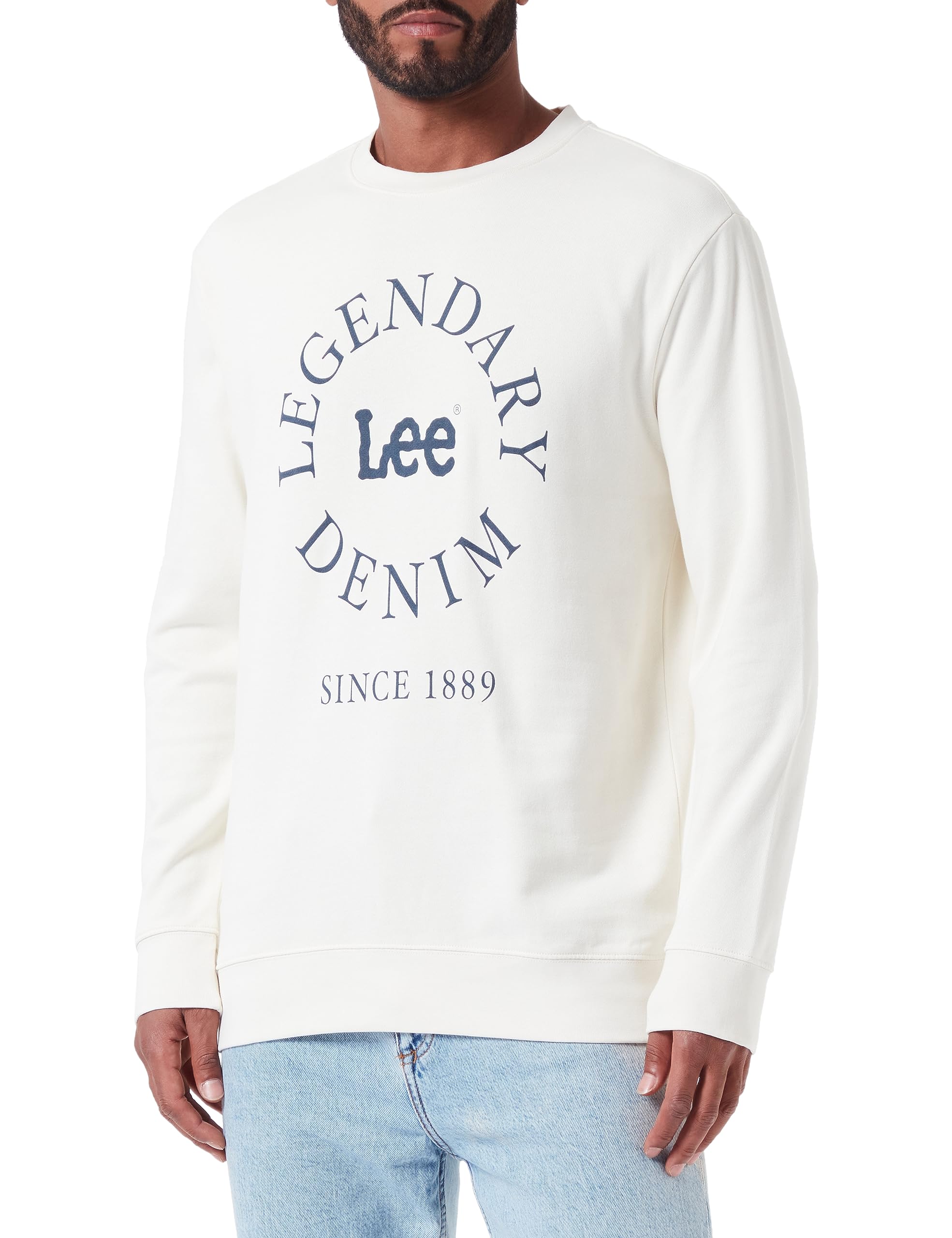Lee Legendary sweat noir délavé molleton coton