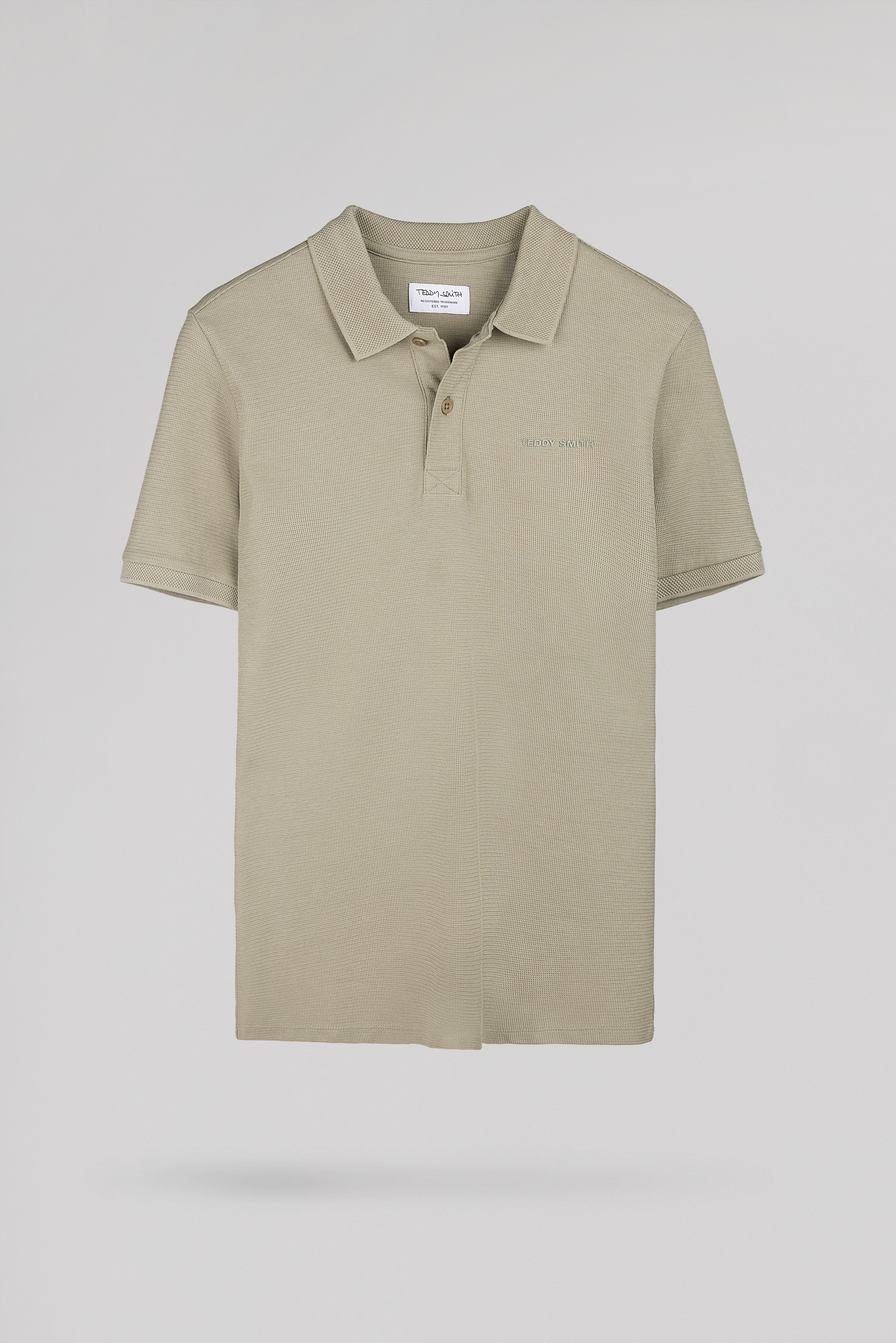 Teddy Smith P-Joel MC polo kaki jersey lourd