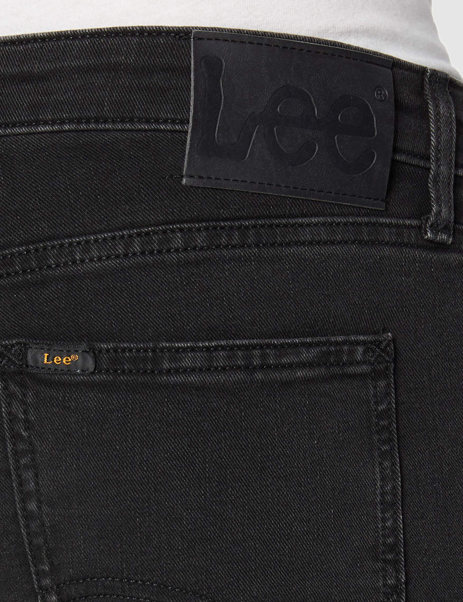 Lee Malone Jean skinny homme noir délavé denim