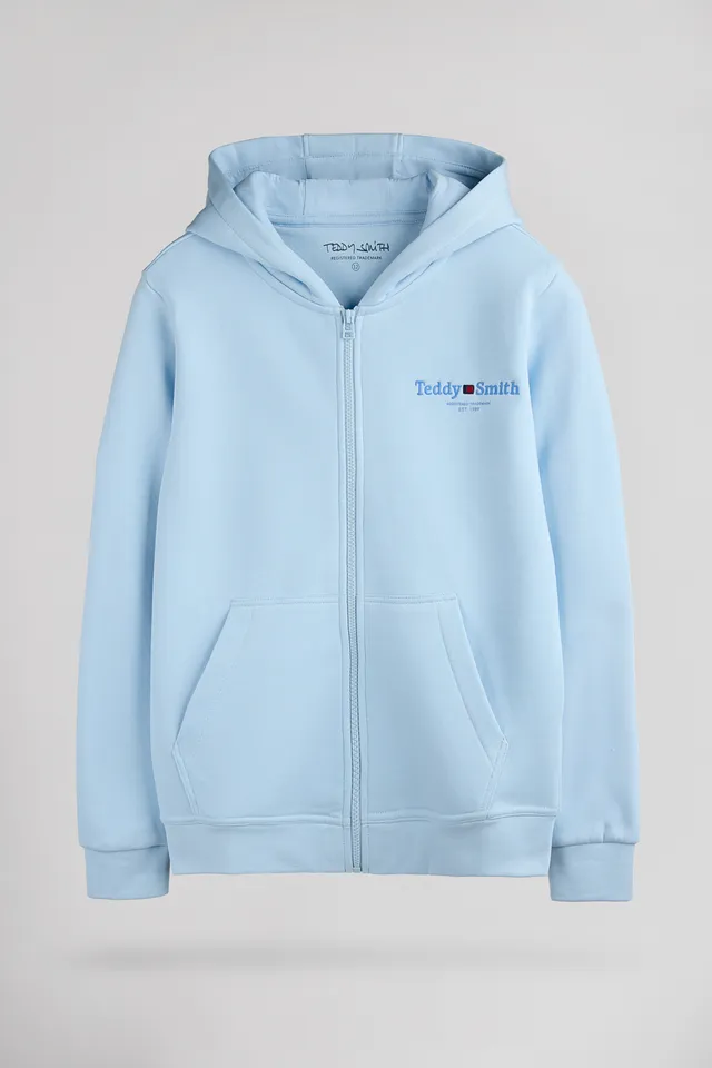 Teddy Smith Giclass Jim HZ JR gilet sweat bleu pastel garçon