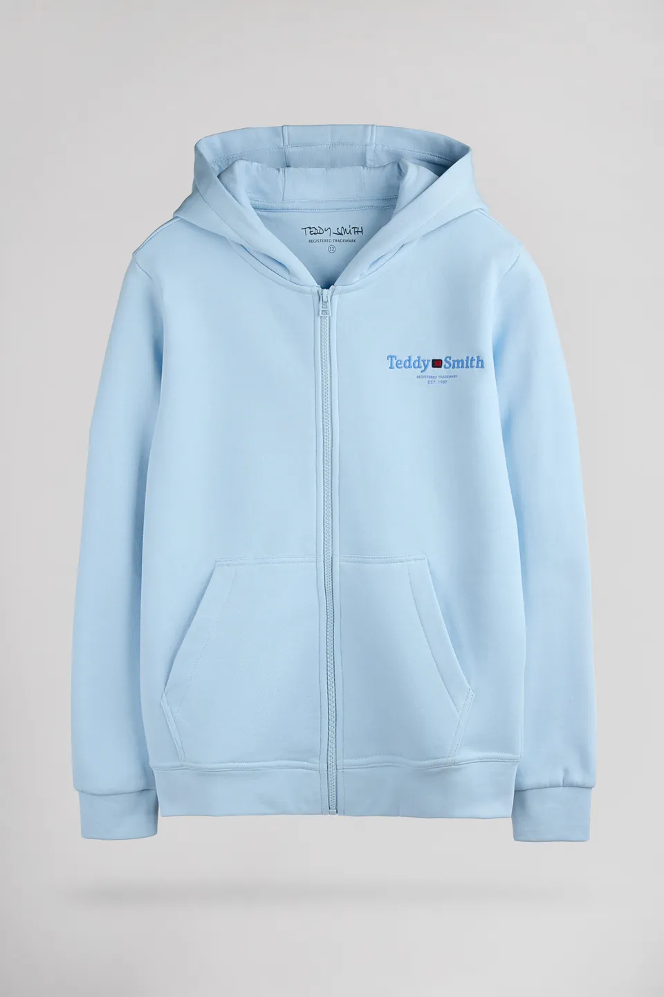 Teddy Smith Giclass Jim HZ JR gilet sweat bleu pastel garçon