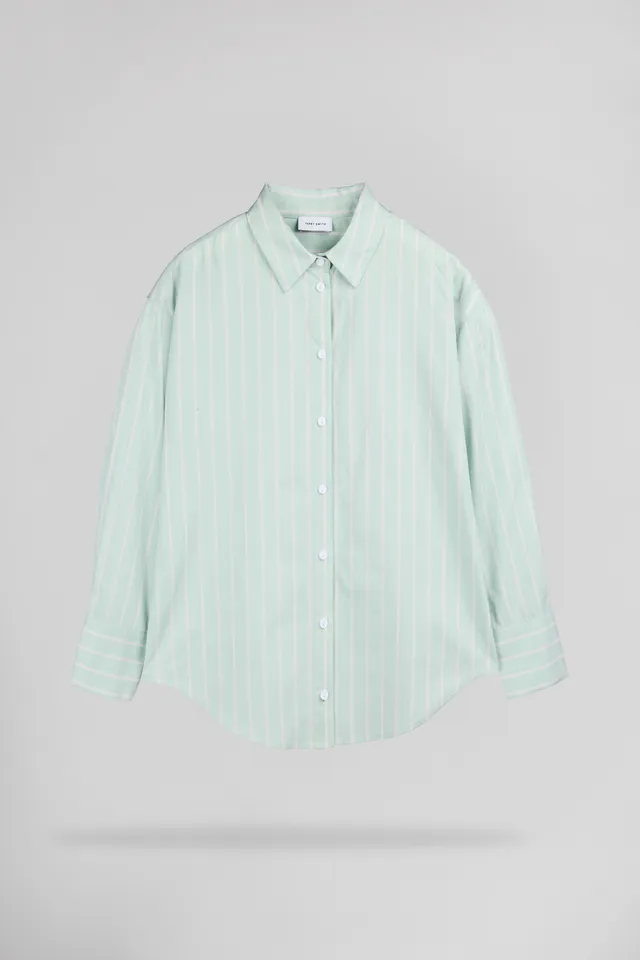 Teddy Smith C-Charlina chemise femme stone mint rayée