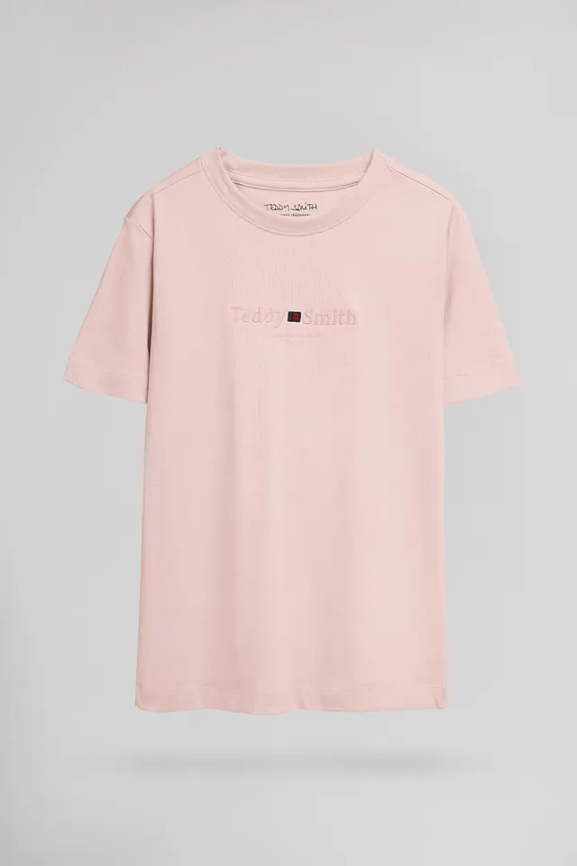 Teddy Smith T-Jim Mc Jr t-shirt rose pastel coton