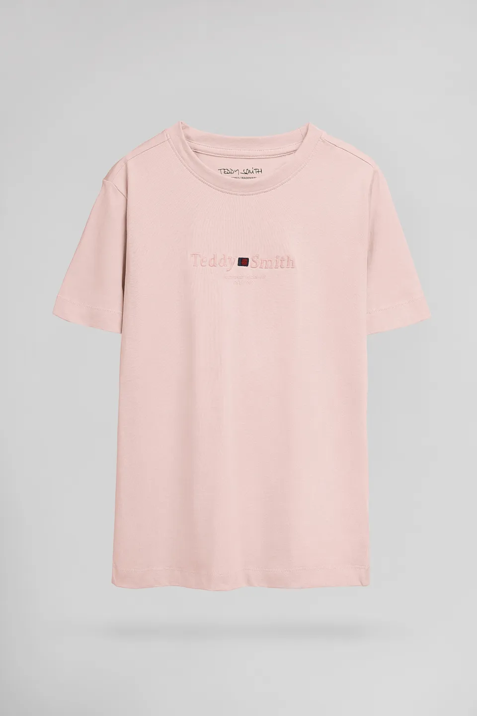 Teddy Smith T-Jim Mc Jr t-shirt rose pastel coton