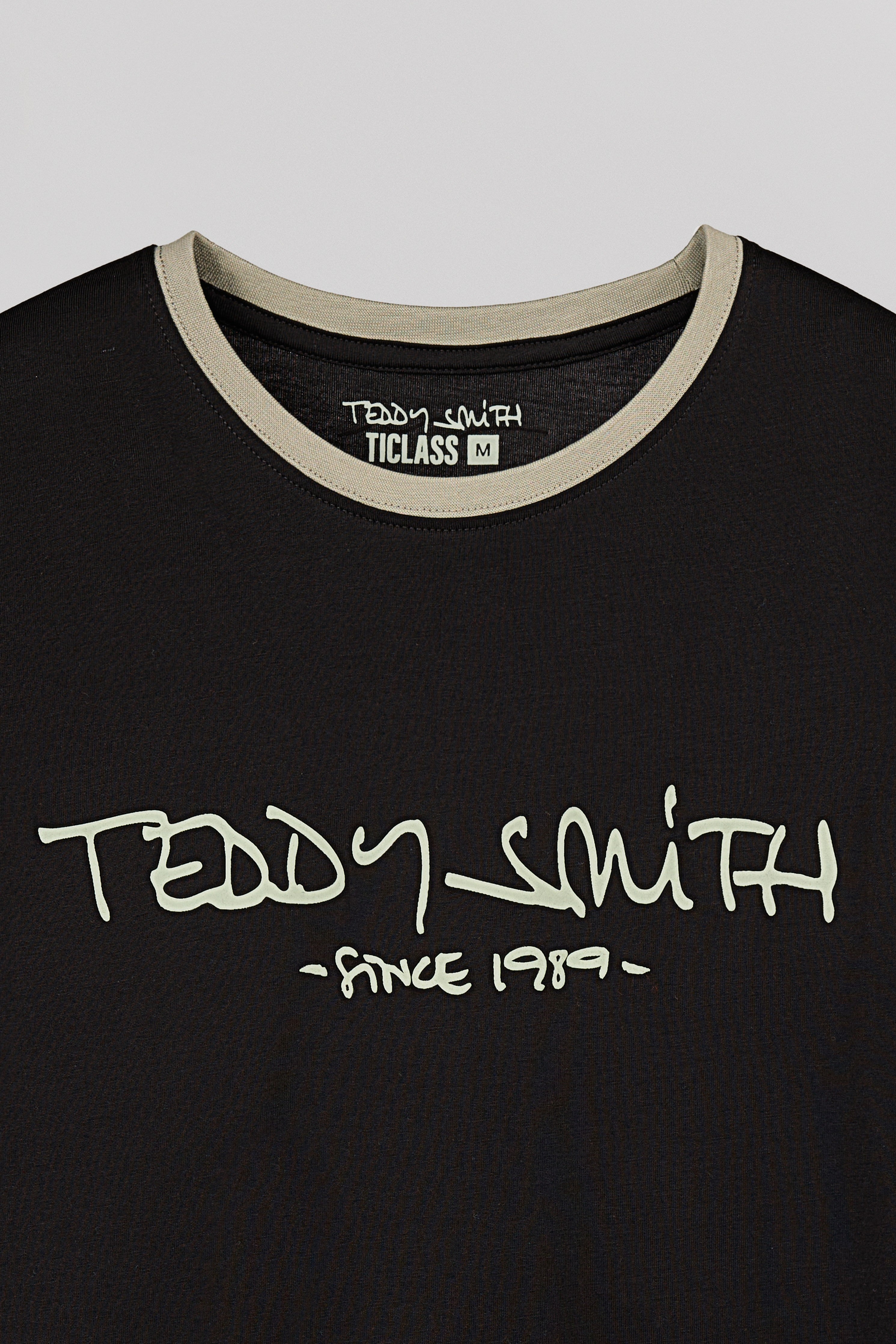 Teddy Smith Ticlass MC t-shirt noir col rond coton
