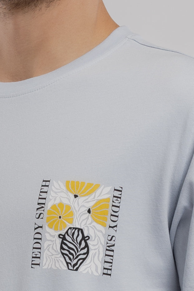 Teddy Smith T-Panorama MC t-shirt pastel blue ample