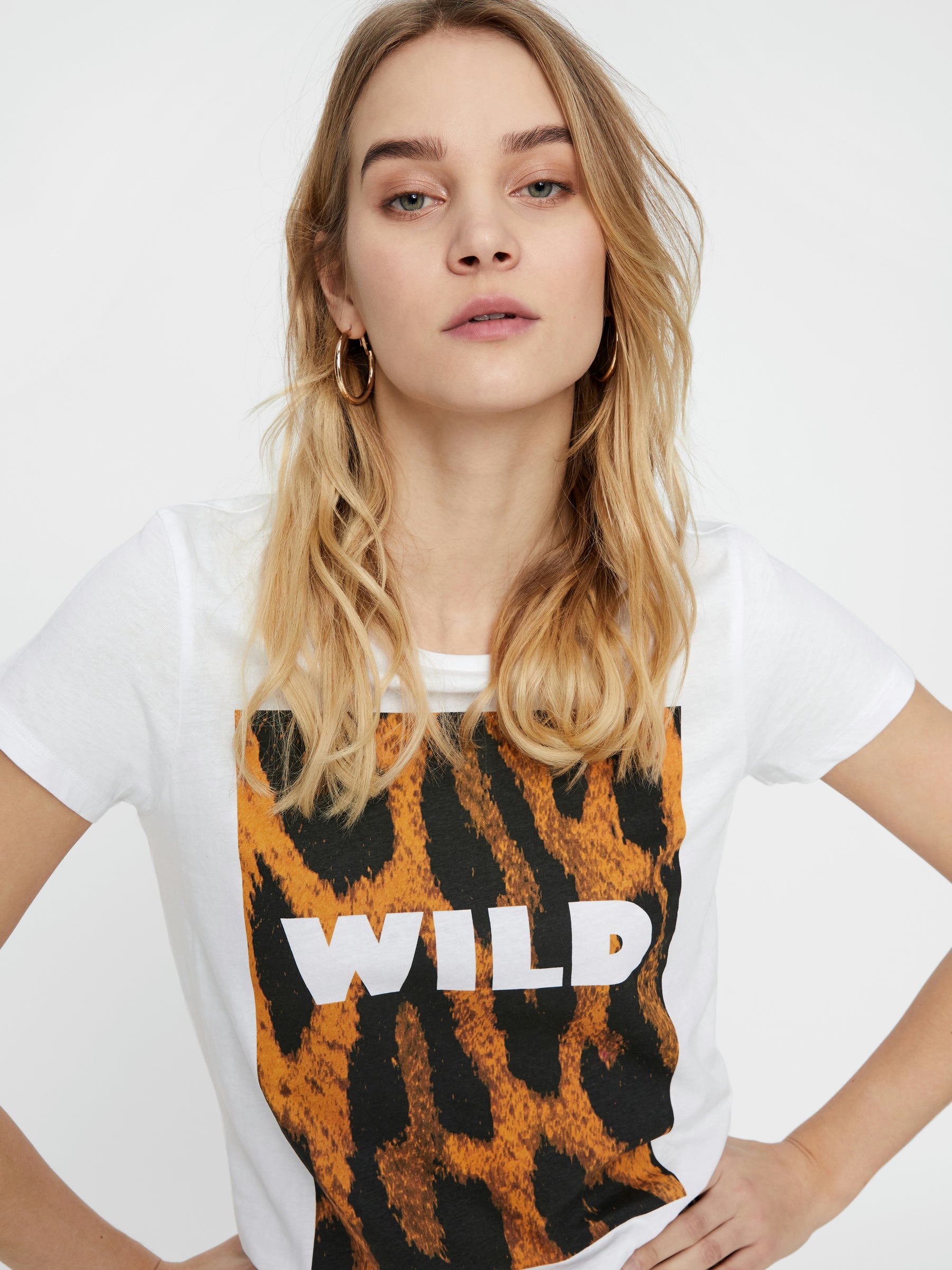 Noisy May t-shirt tigre manches courtes col rond