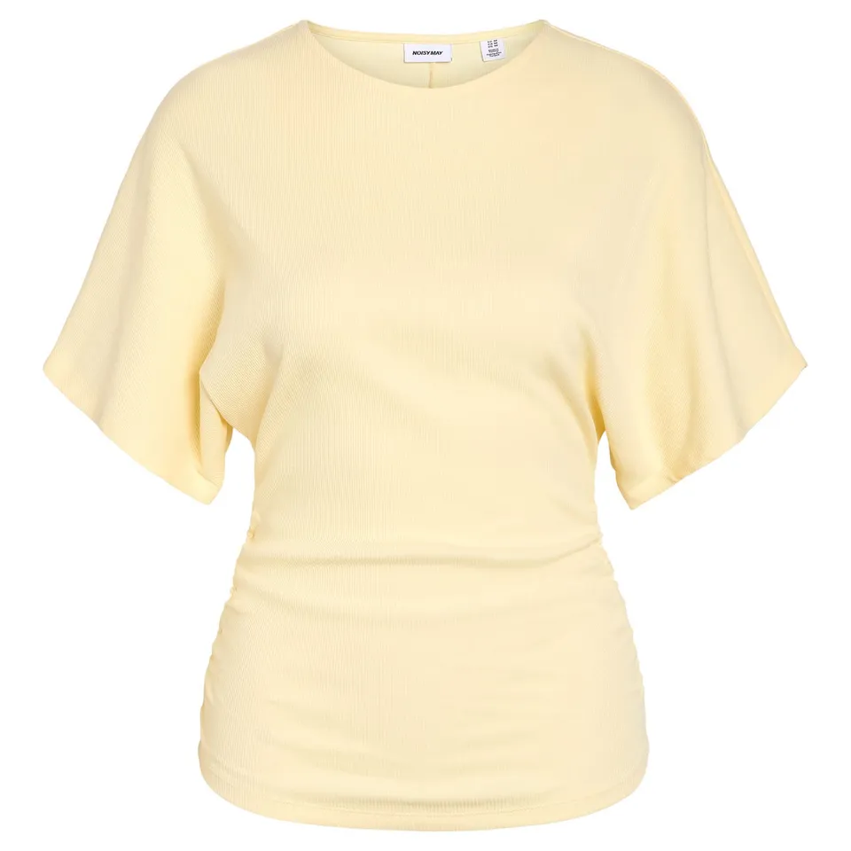 Noisy May Abbi t-shirt coton bio froncé manches courtes