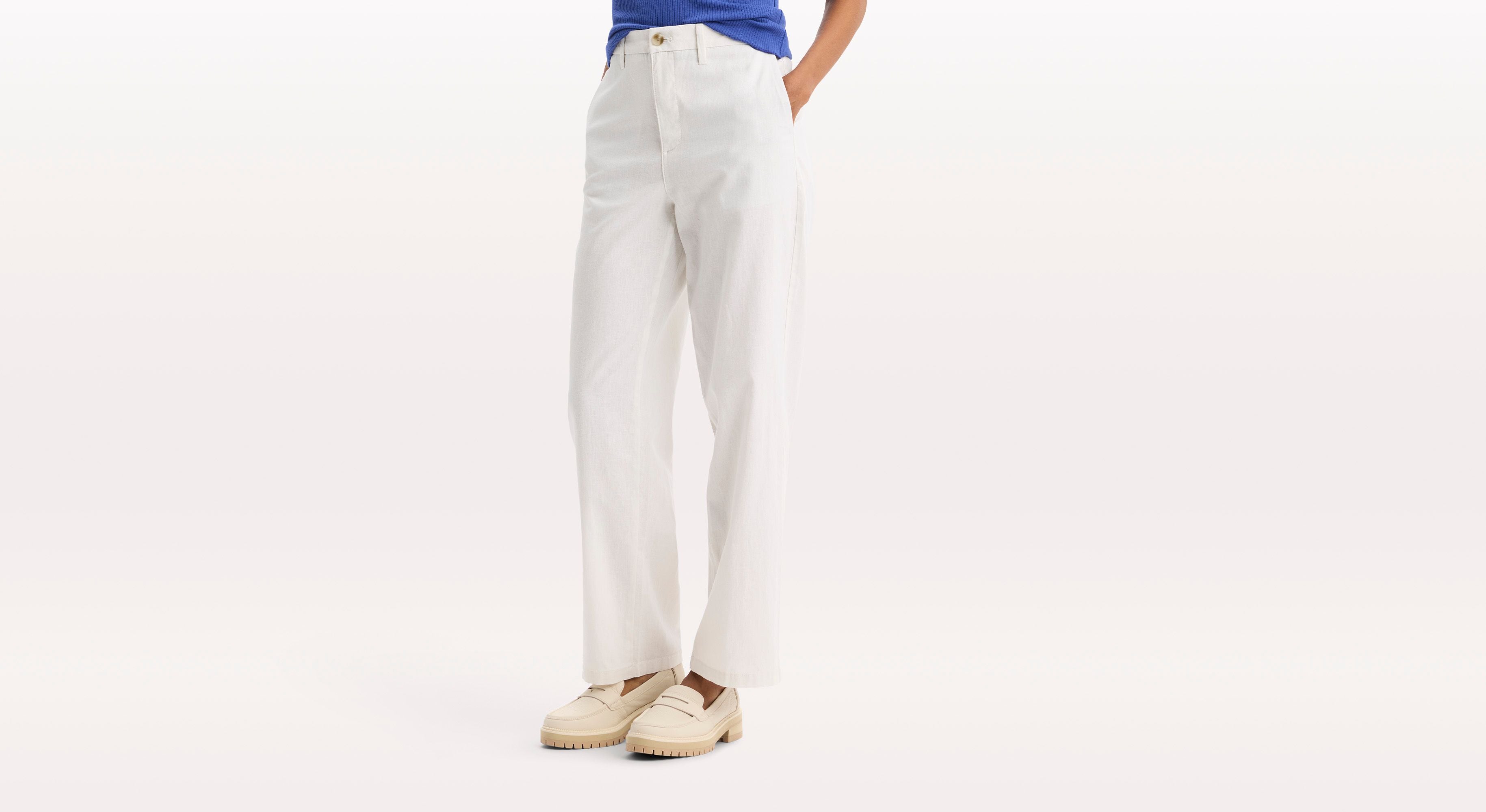 Dockers Blake High Straight chino blanc taille haute coupe droite