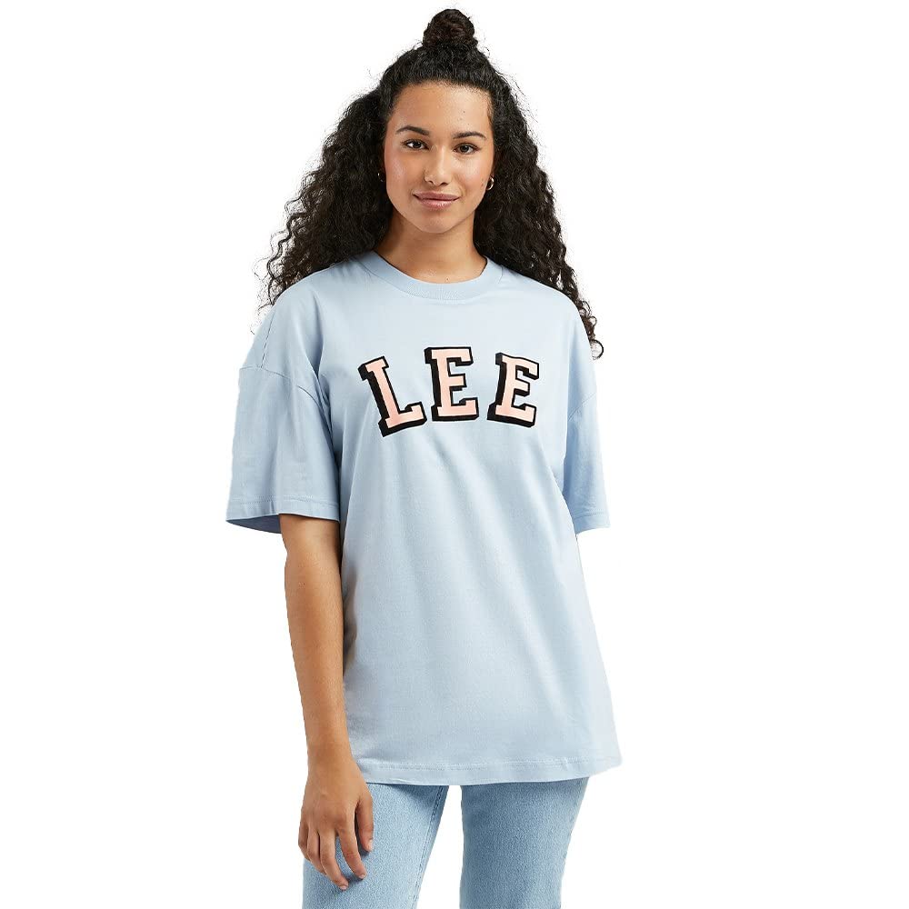 Lee Relaxed T-shirt femme col rond bleu