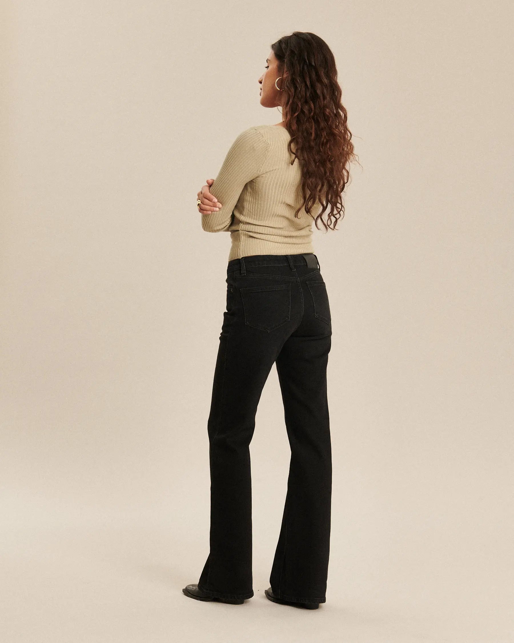 Labdip Nikky Charcoal Black BL 80 jean flare